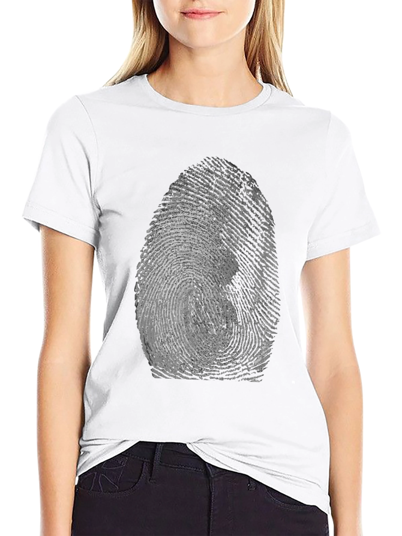 Fingerprint Graphic Tee - Unique Design