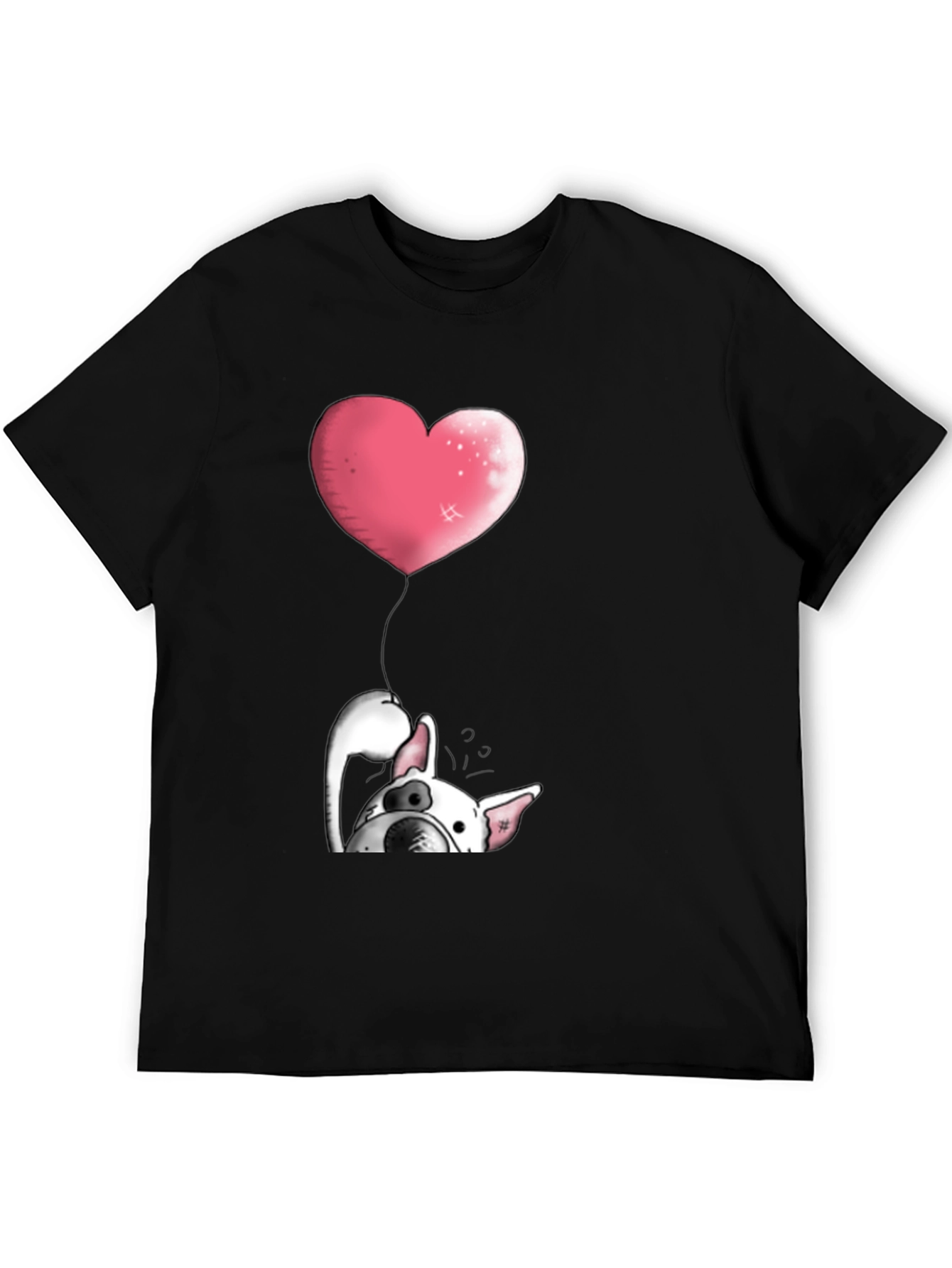 Dog with Heart Balloon Graphic Tee