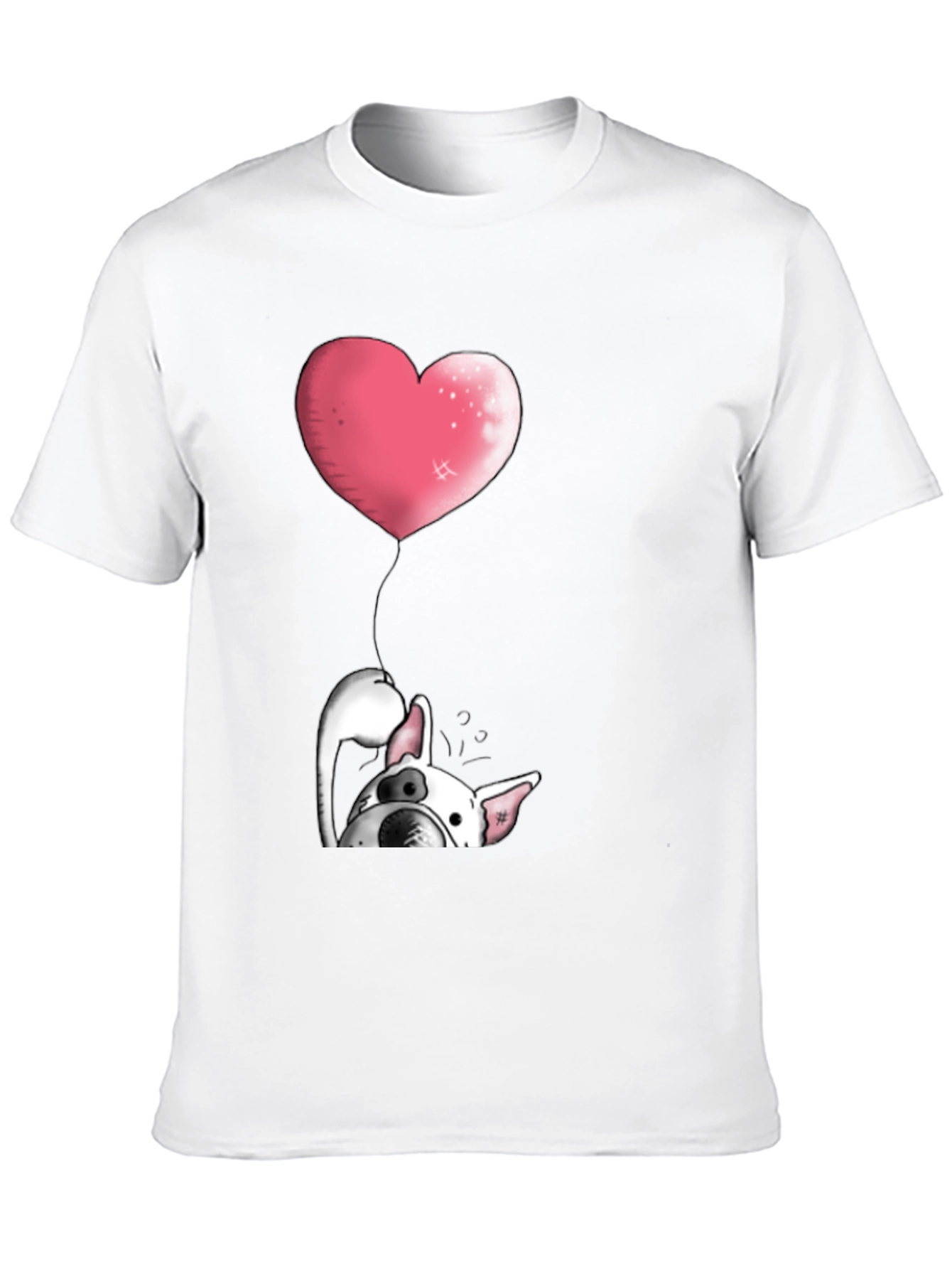 Dog with Heart Balloon Graphic Tee