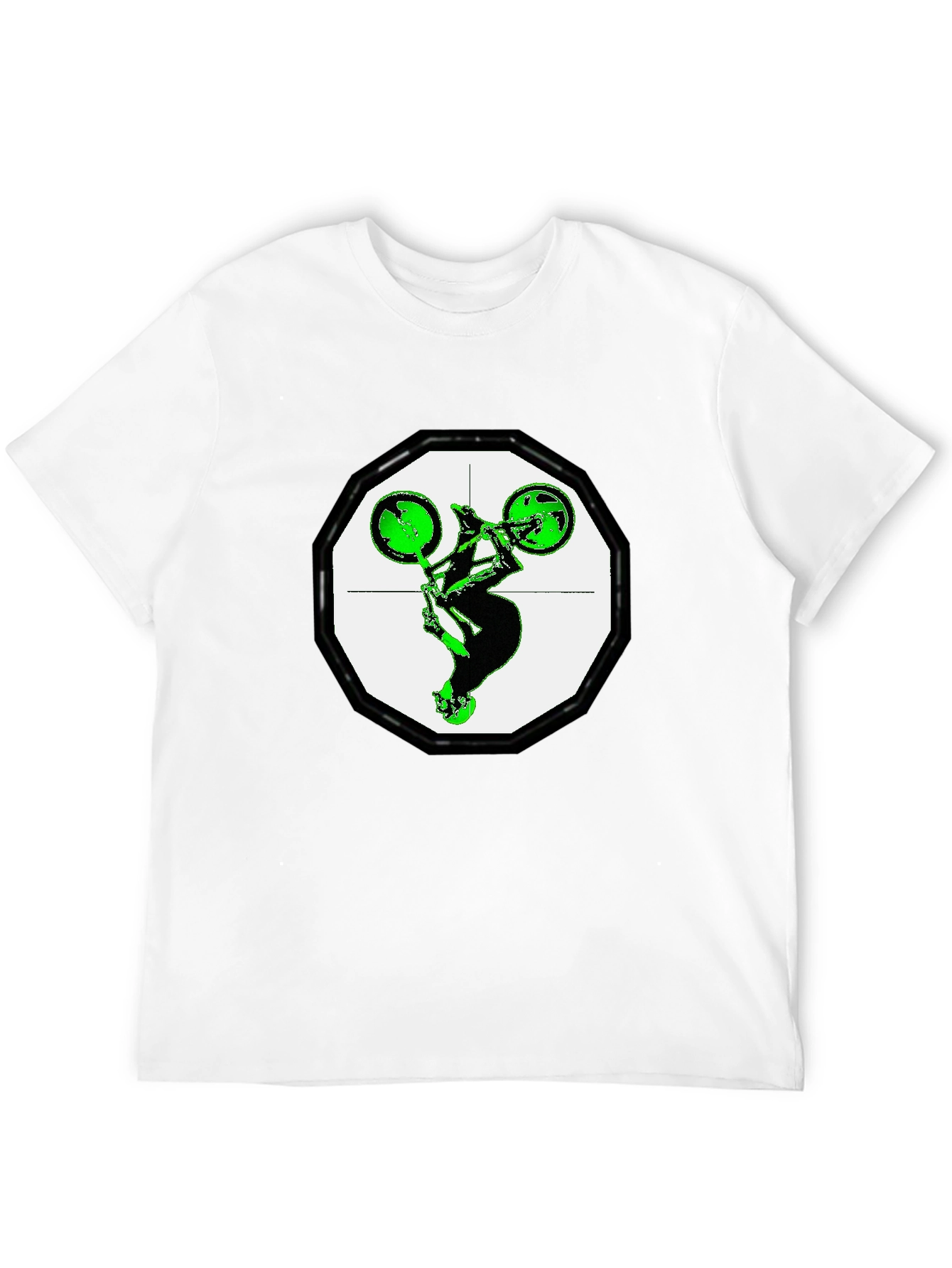 Green BMX Stunt Graphic Tee