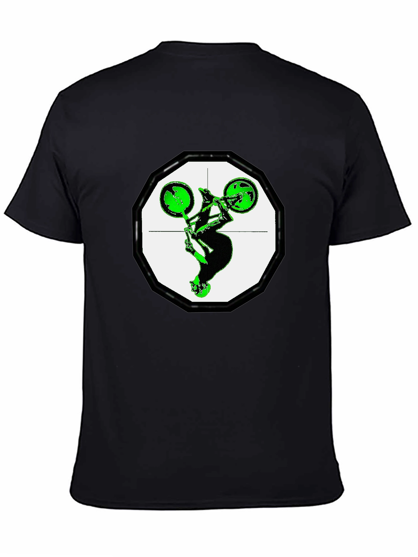 Green BMX Stunt Graphic Tee