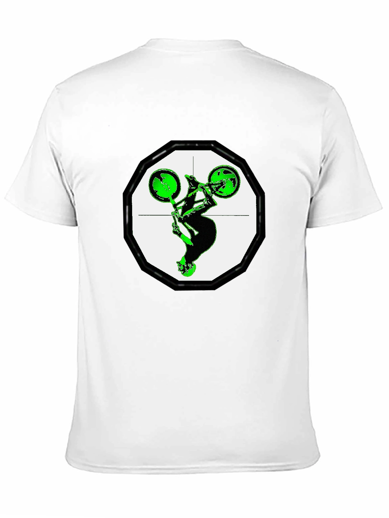 Green BMX Stunt Graphic Tee