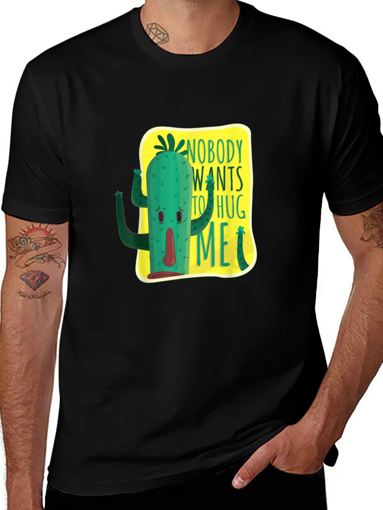 Nobody Wants To Hug Me Cactus Graphic Tee