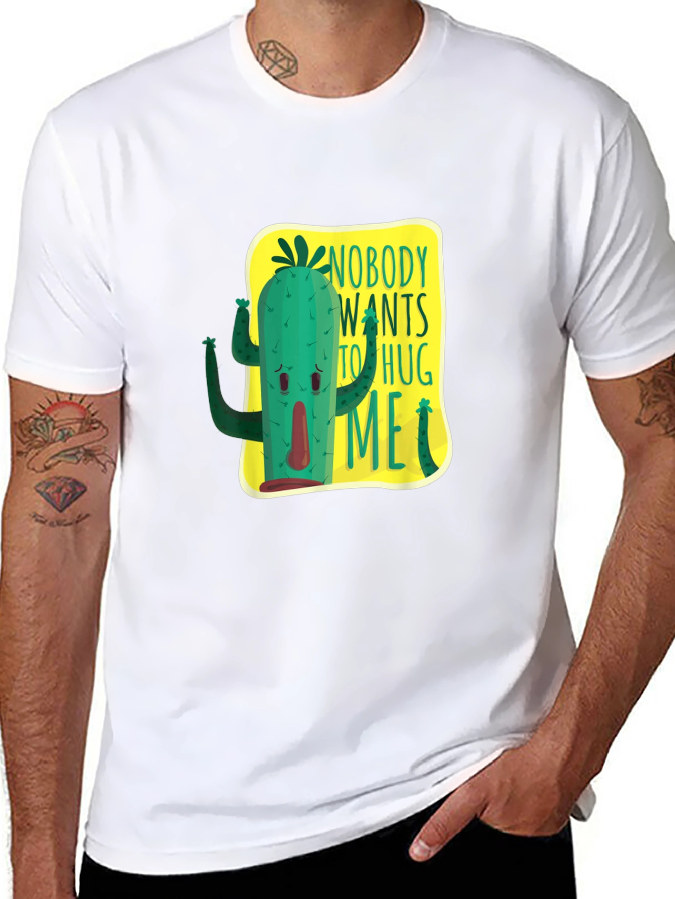 Nobody Wants To Hug Me Cactus Graphic Tee