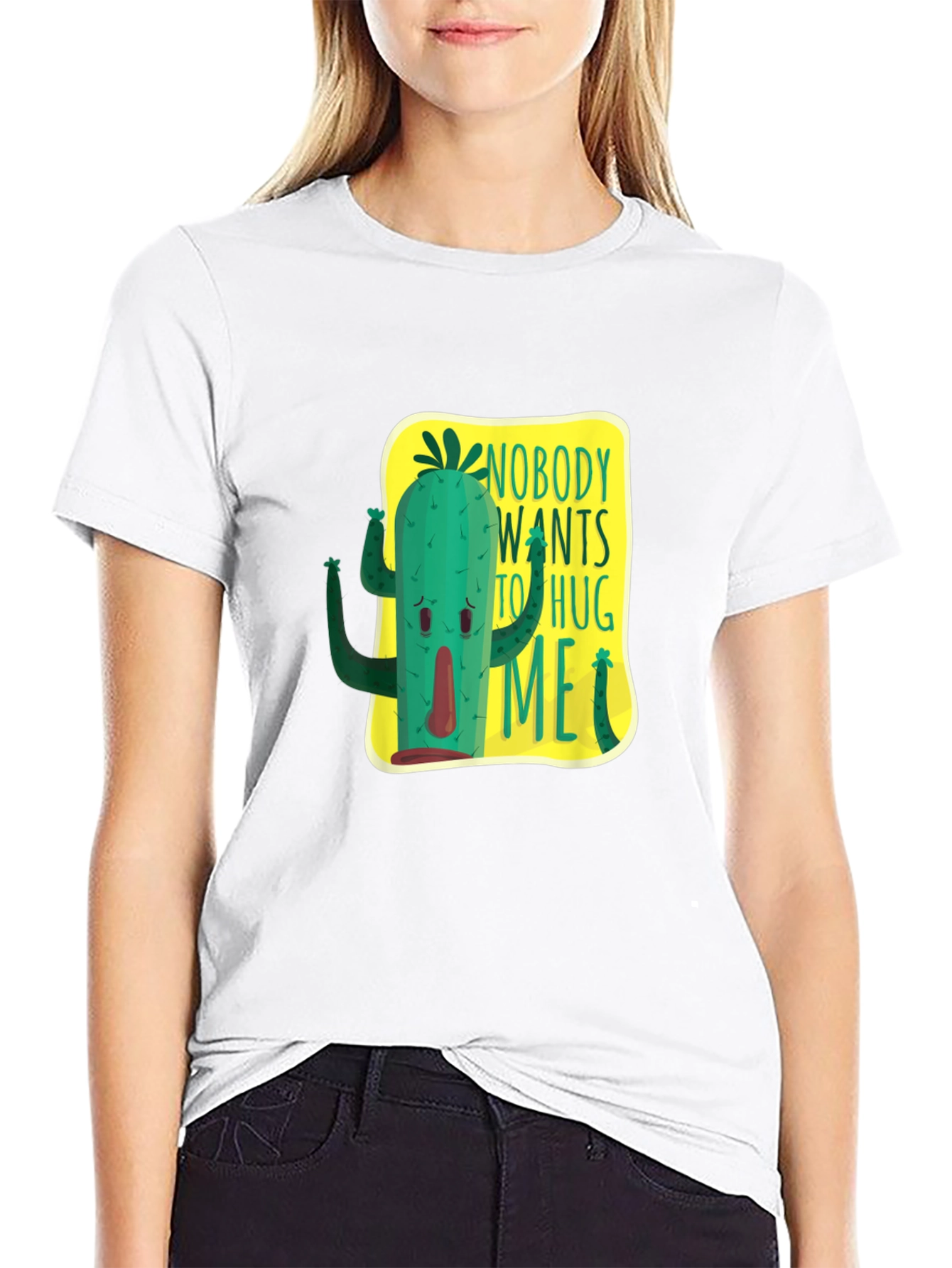 Nobody Wants To Hug Me Cactus Graphic Tee