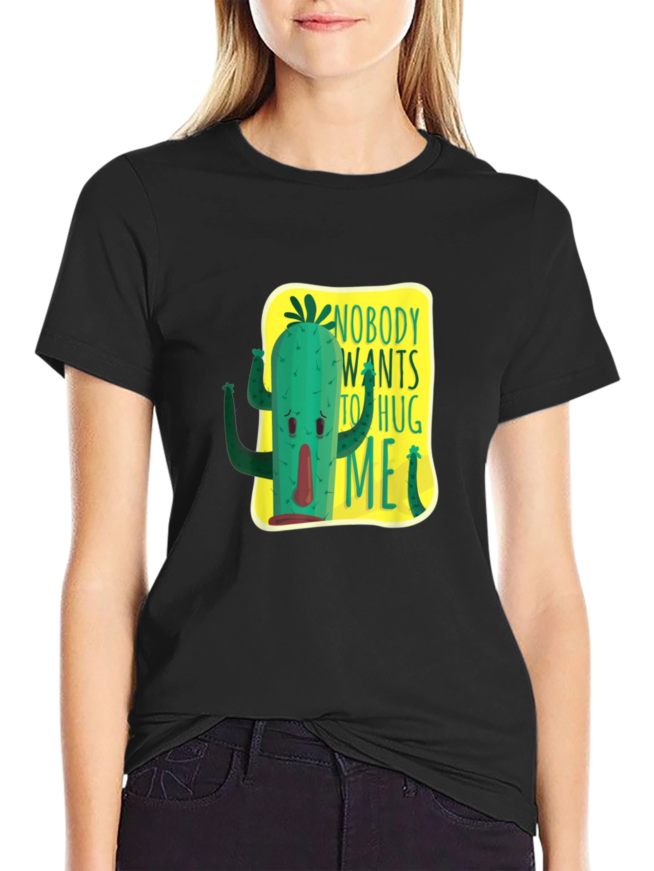 Nobody Wants To Hug Me Cactus Graphic Tee