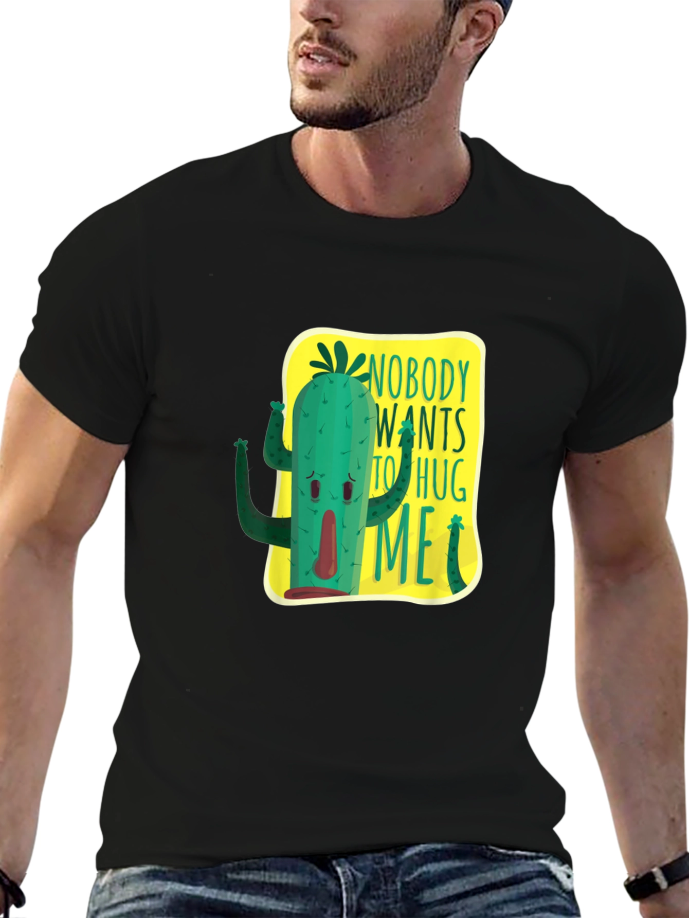Nobody Wants To Hug Me Cactus Graphic Tee