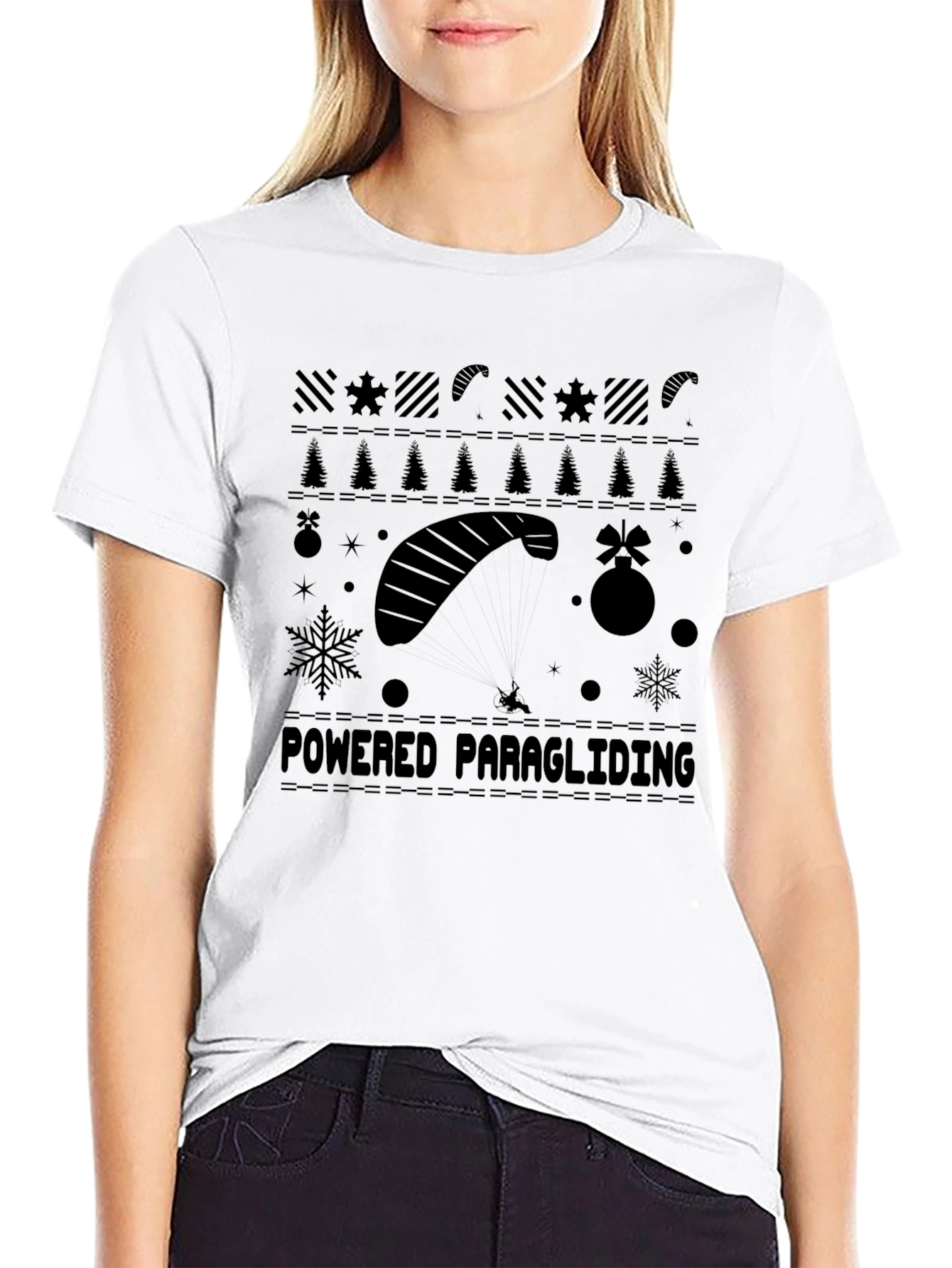 Powered Paragliding Christmas Sweater T-Shirt