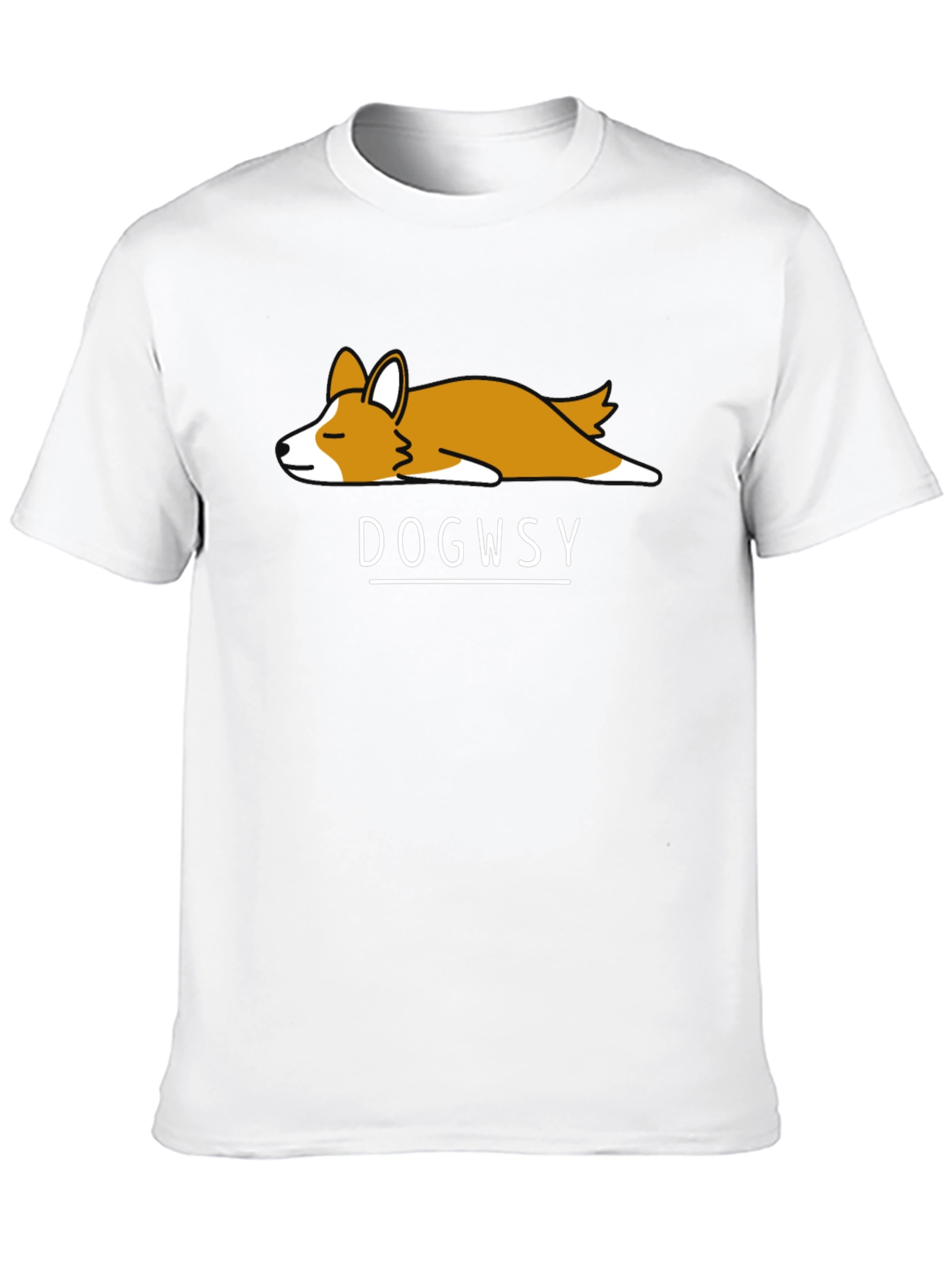 Dogwsy Nap Corgi Black T-Shirt