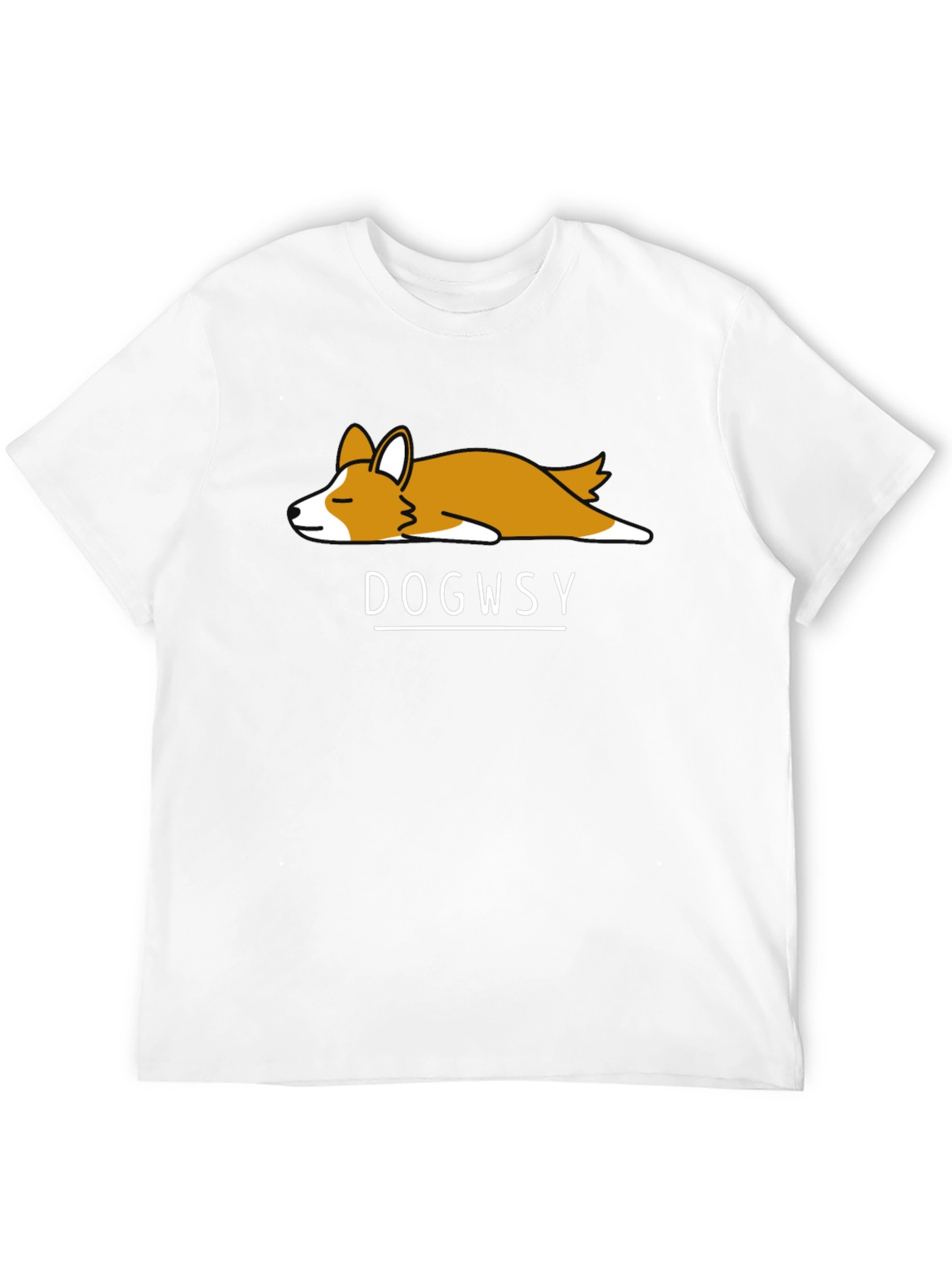 Dogwsy Nap Corgi Black T-Shirt