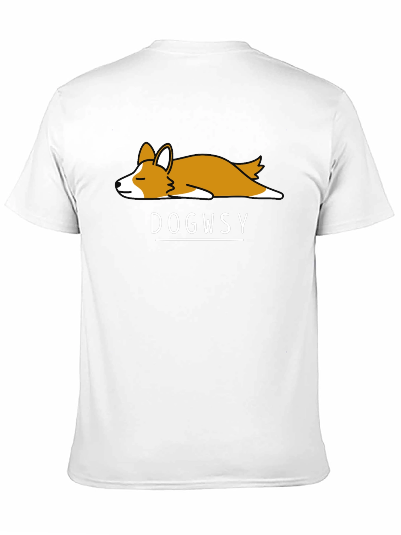 Dogwsy Nap Corgi Black T-Shirt