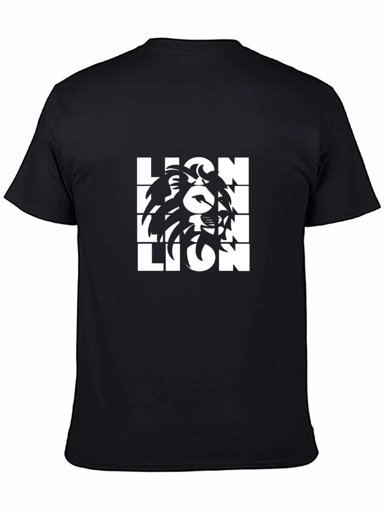 Lion Graphic Tee - Bold Black T-Shirt