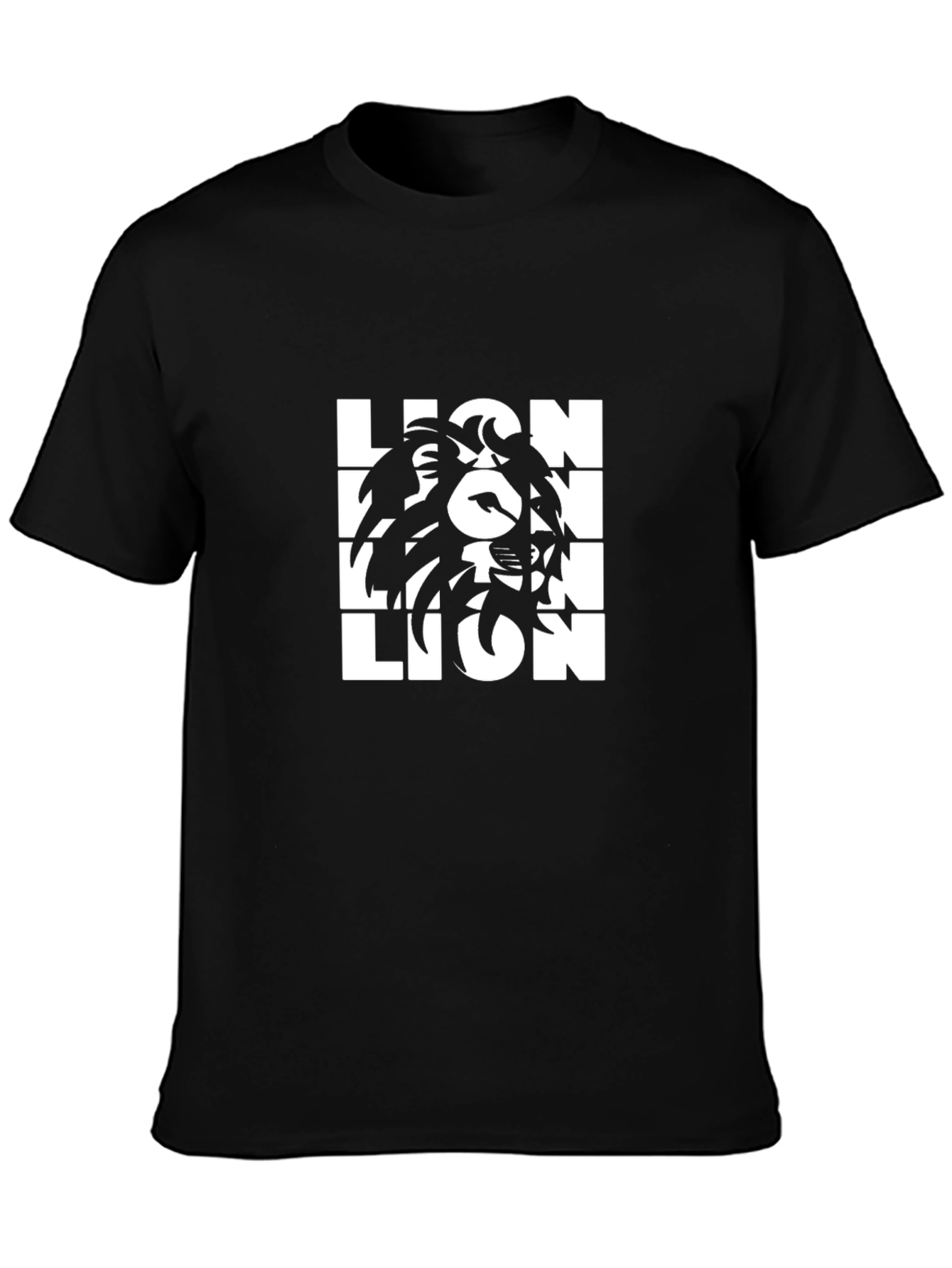 Lion Graphic Tee - Bold Black T-Shirt