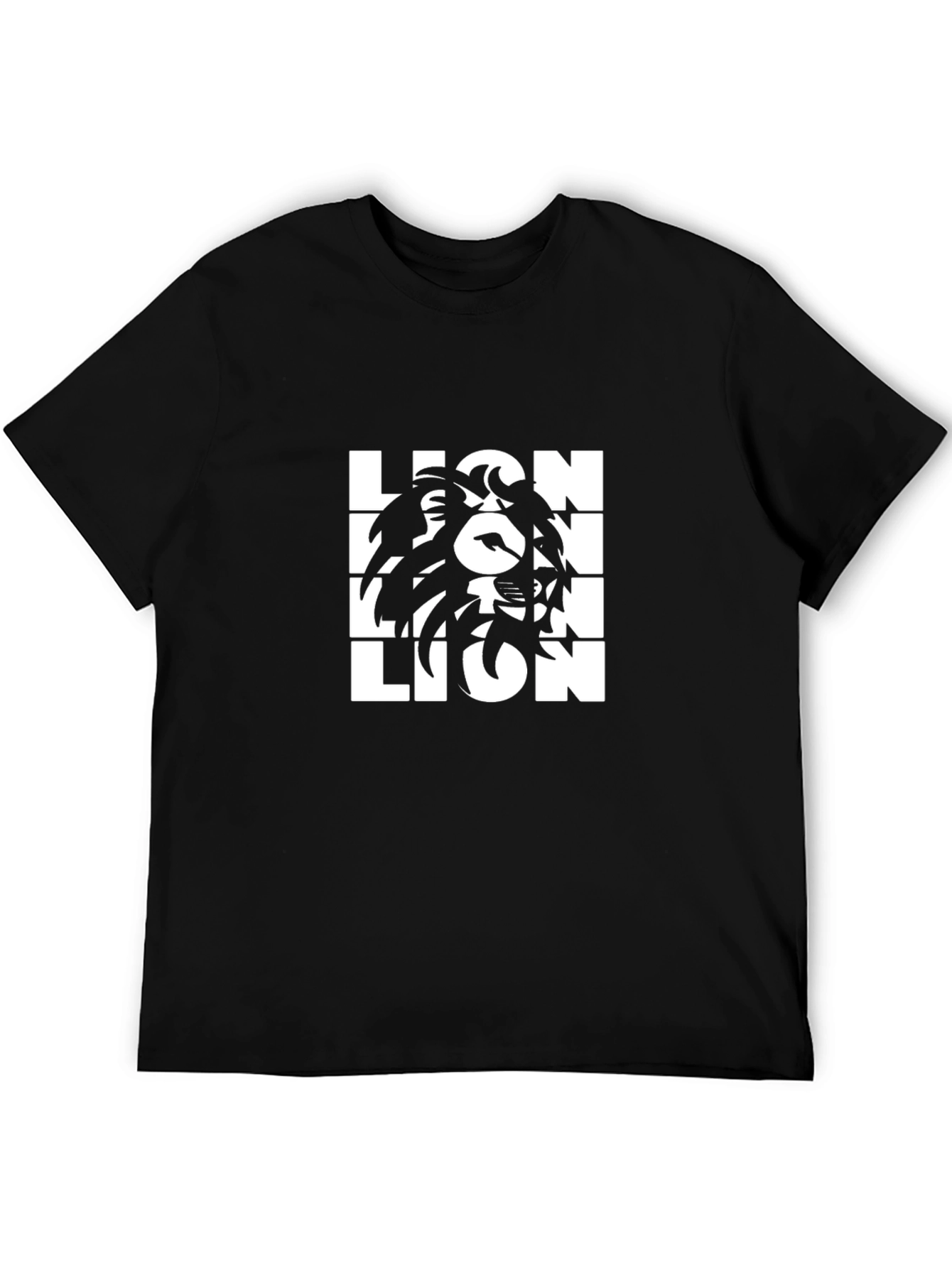 Lion Graphic Tee - Bold Black T-Shirt