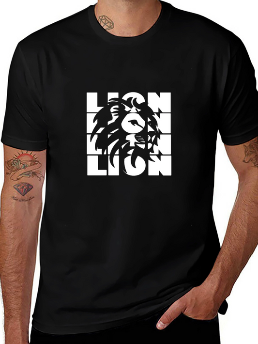 Lion Graphic Tee - Bold Black T-Shirt