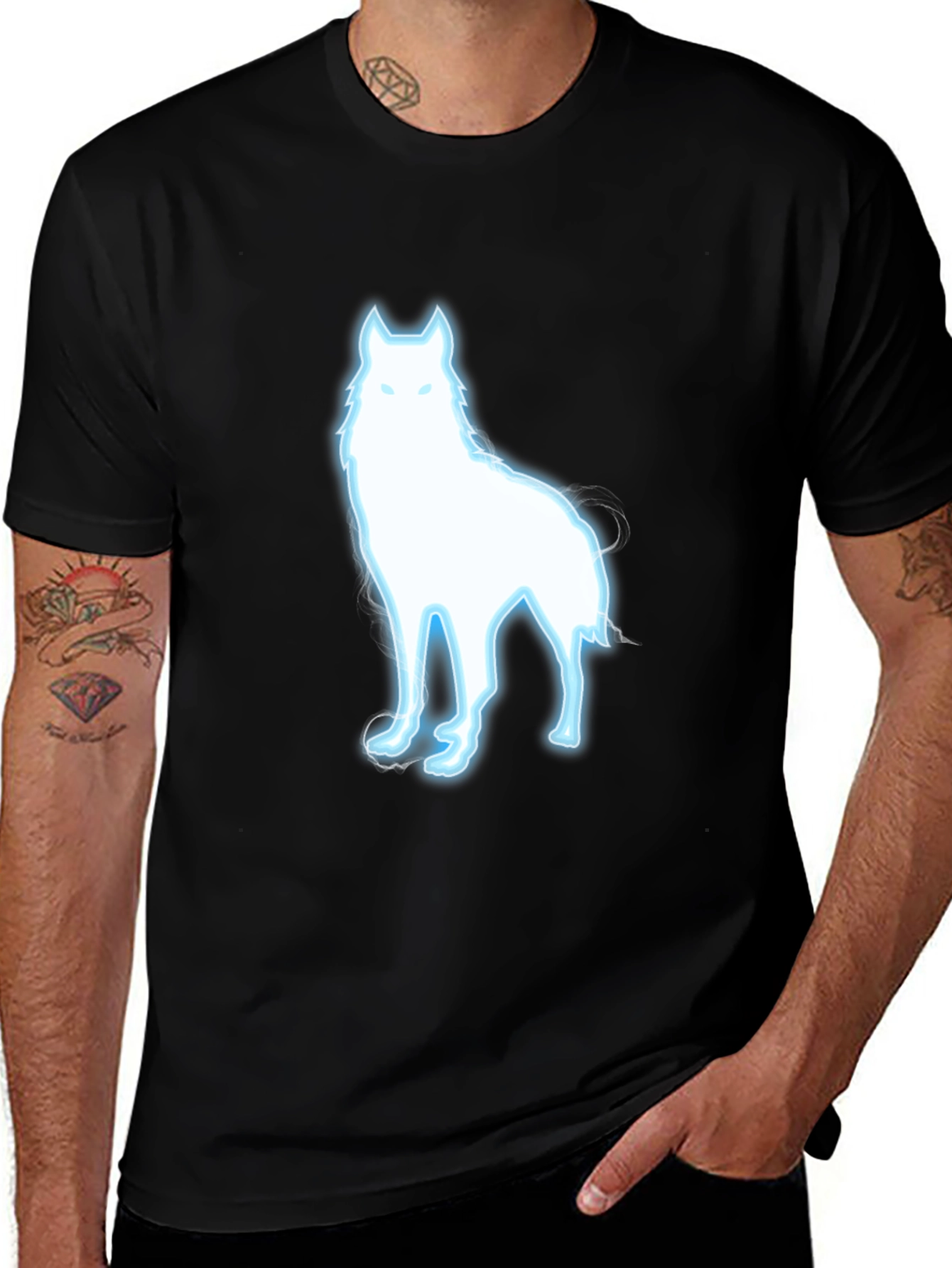 Wolf Graphic Black T-Shirt