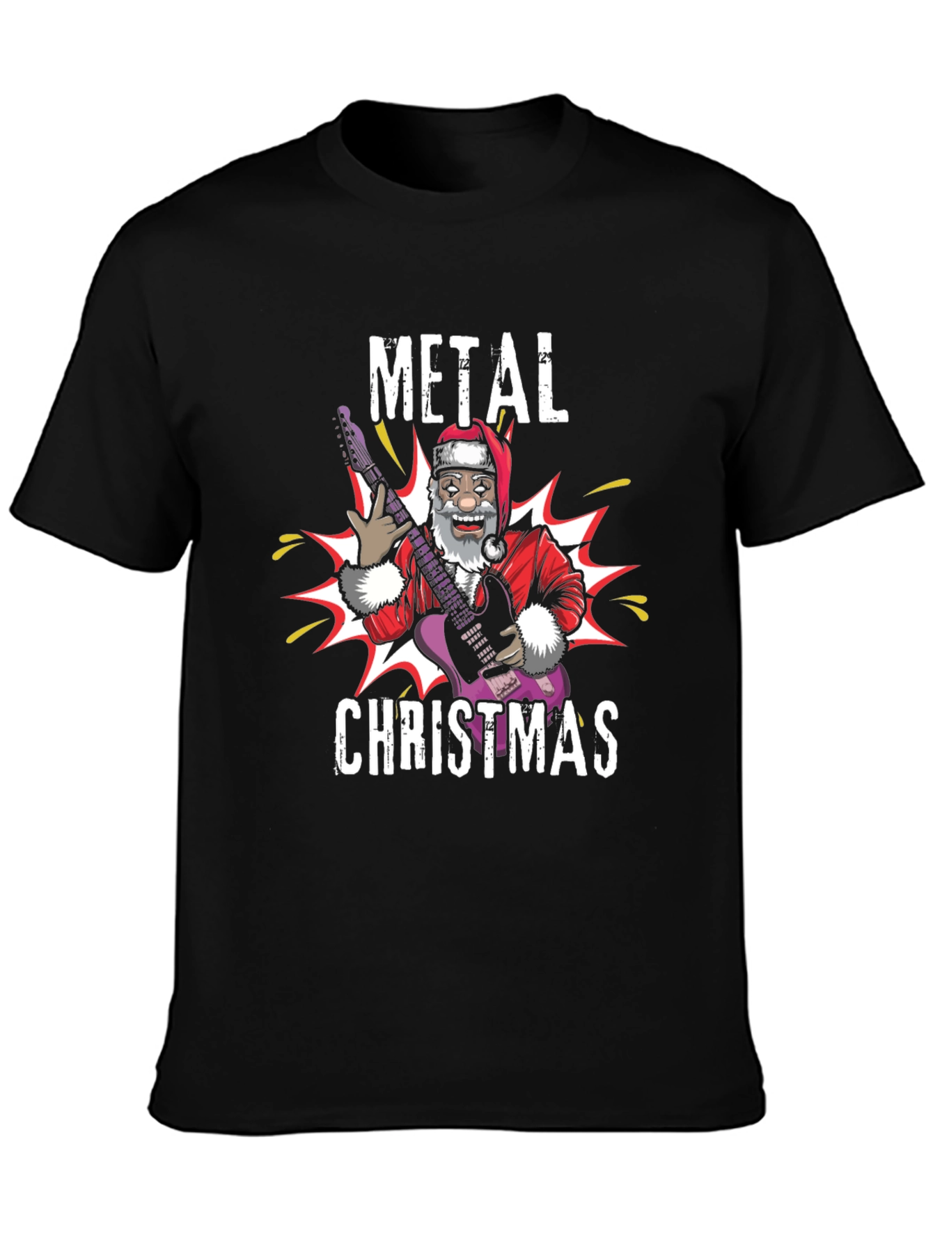 Metal Christmas Santa T-Shirt