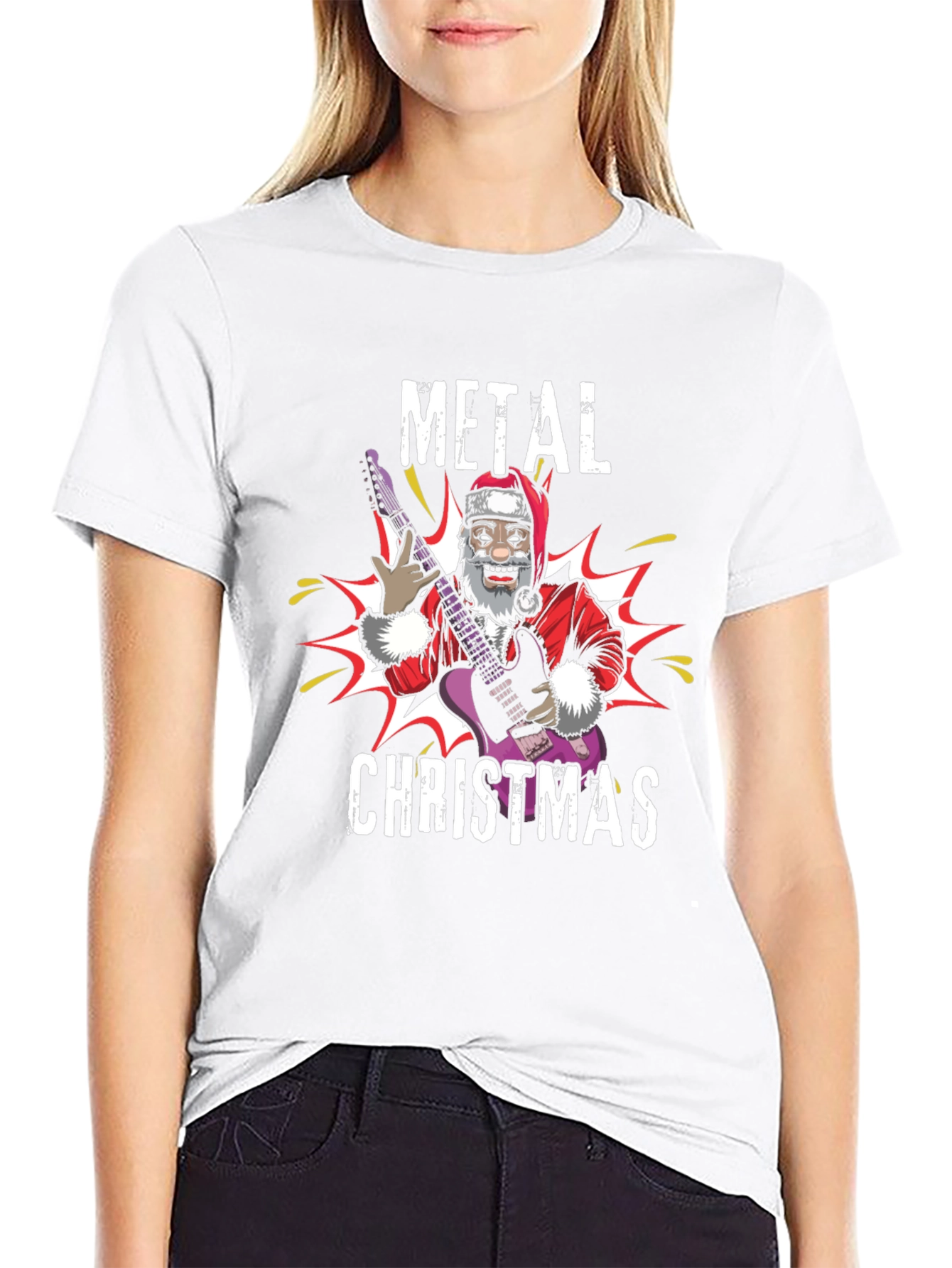 Metal Christmas Santa T-Shirt