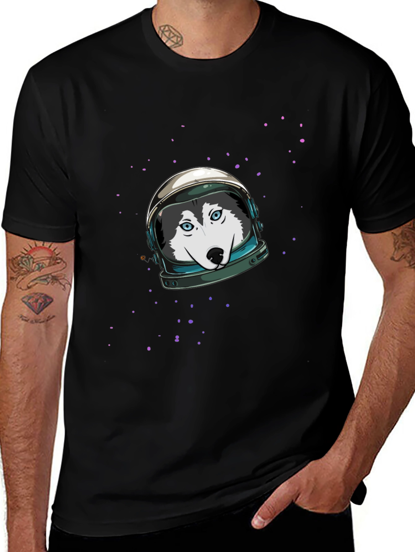Astronaut Dog Graphic T-Shirt