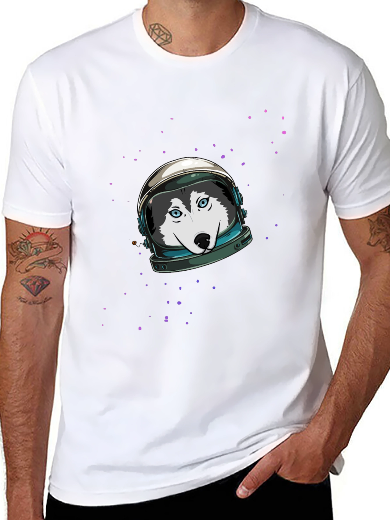 Astronaut Dog Graphic T-Shirt