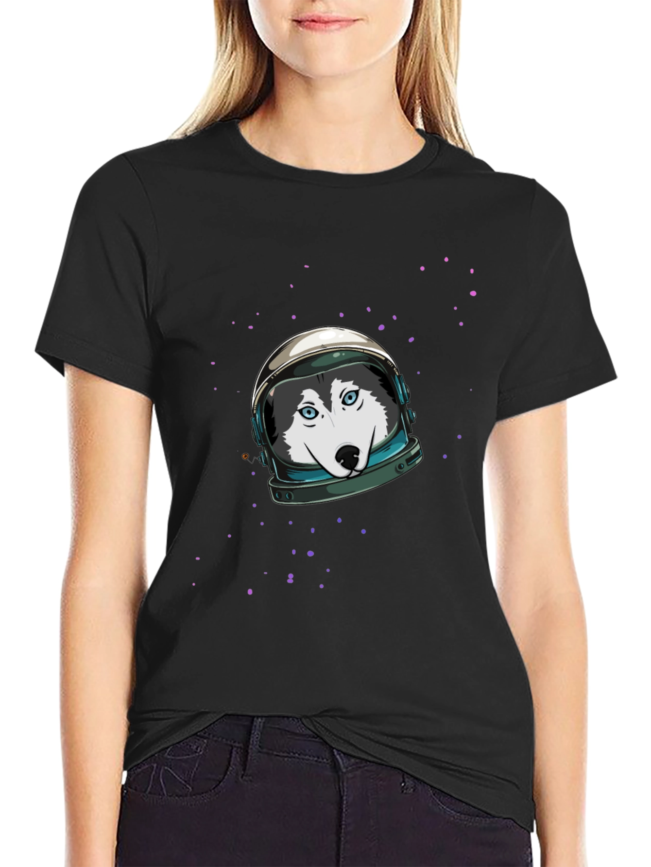 Astronaut Dog Graphic T-Shirt