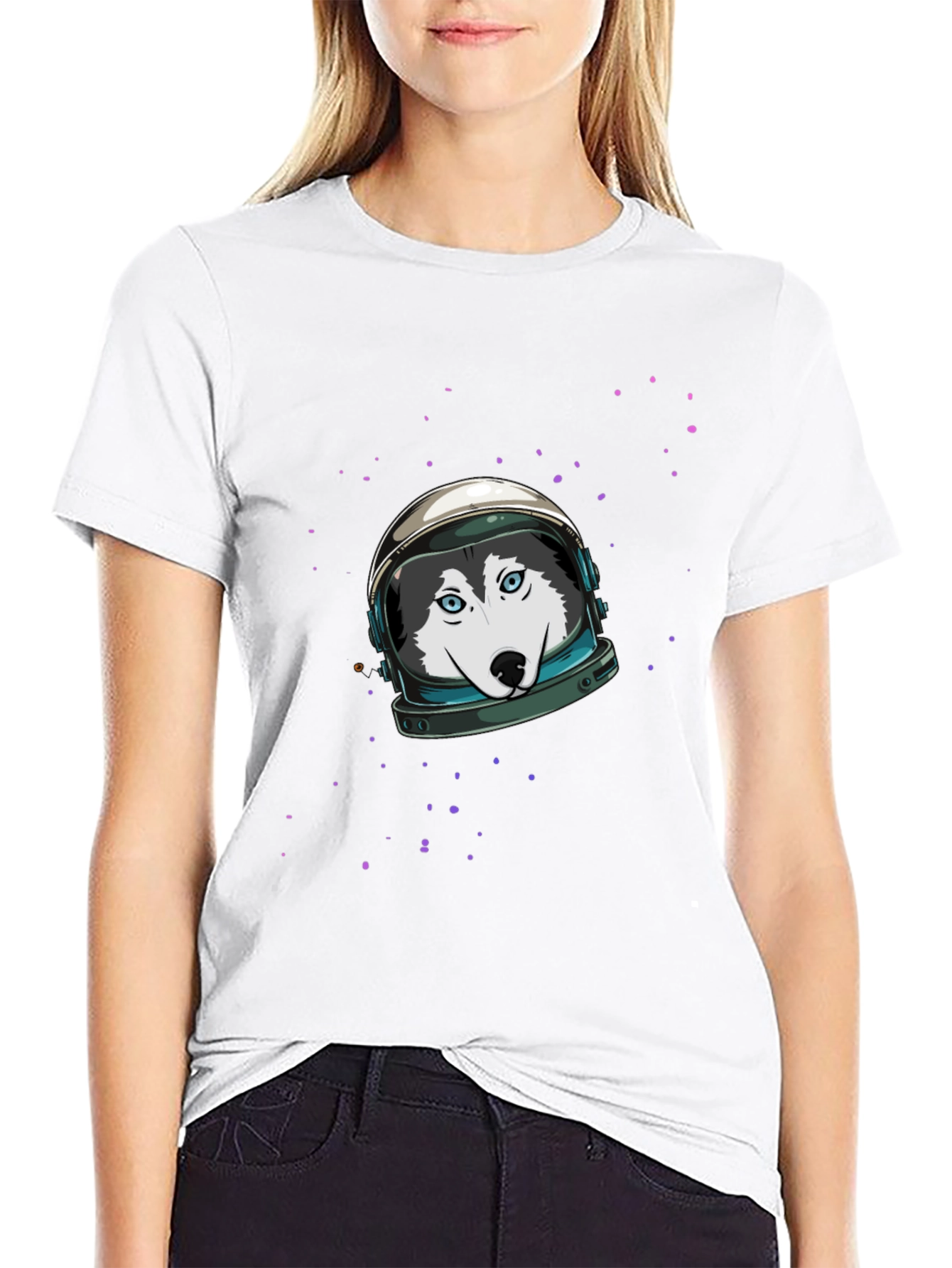 Astronaut Dog Graphic T-Shirt