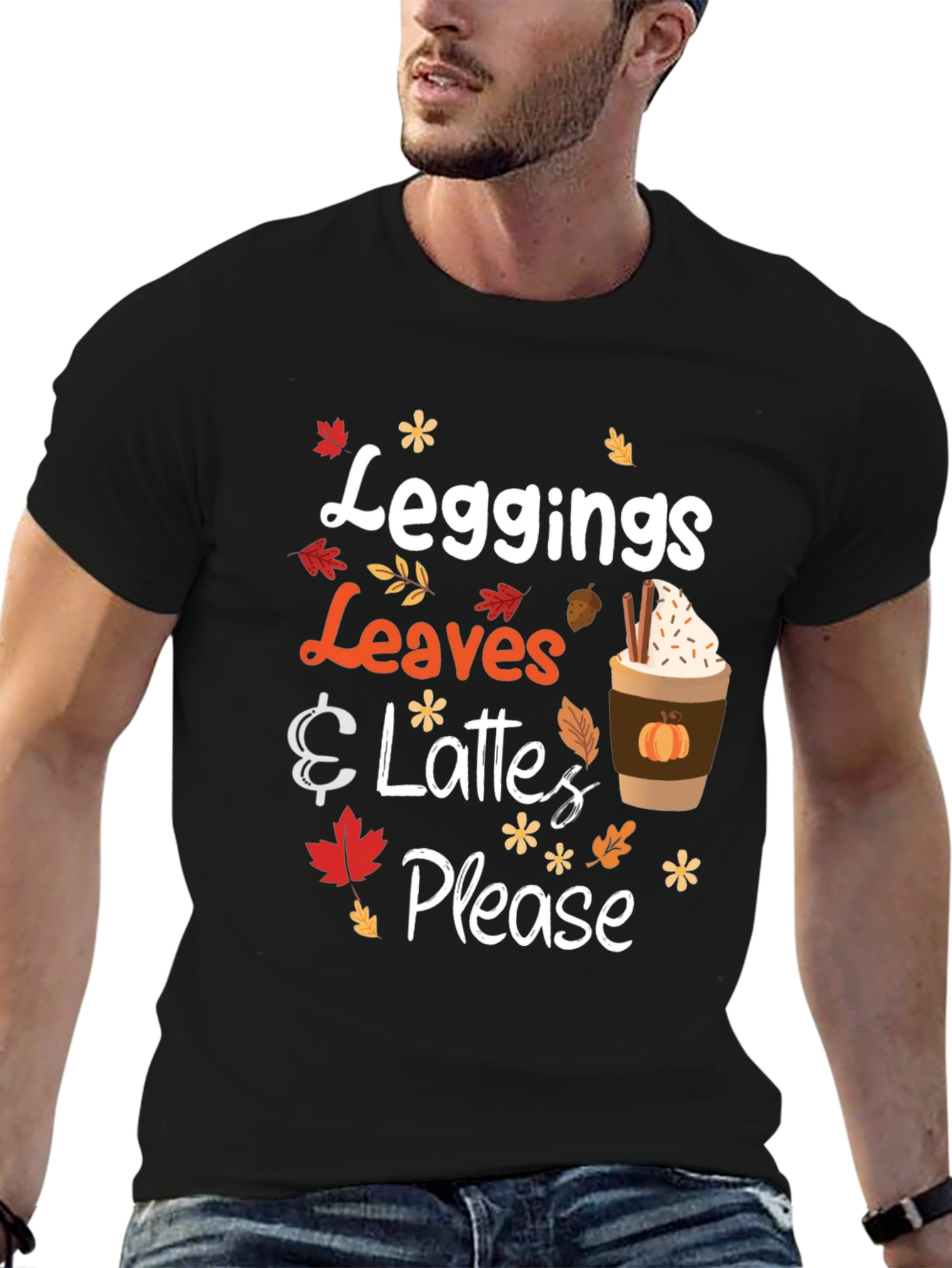 Fall Vibes T-Shirt - Leggings Leaves & Lattes Please