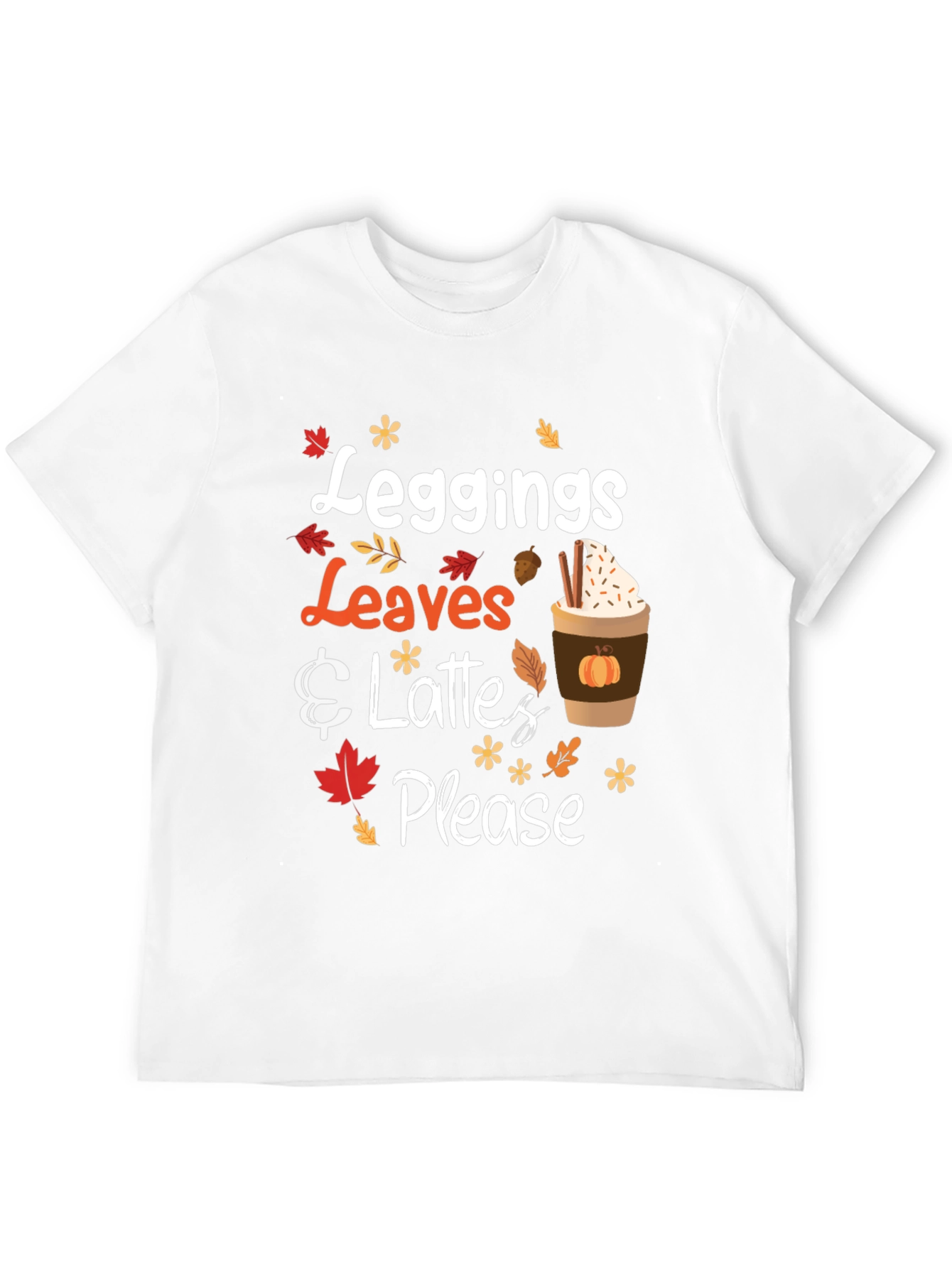 Fall Vibes T-Shirt - Leggings Leaves & Lattes Please