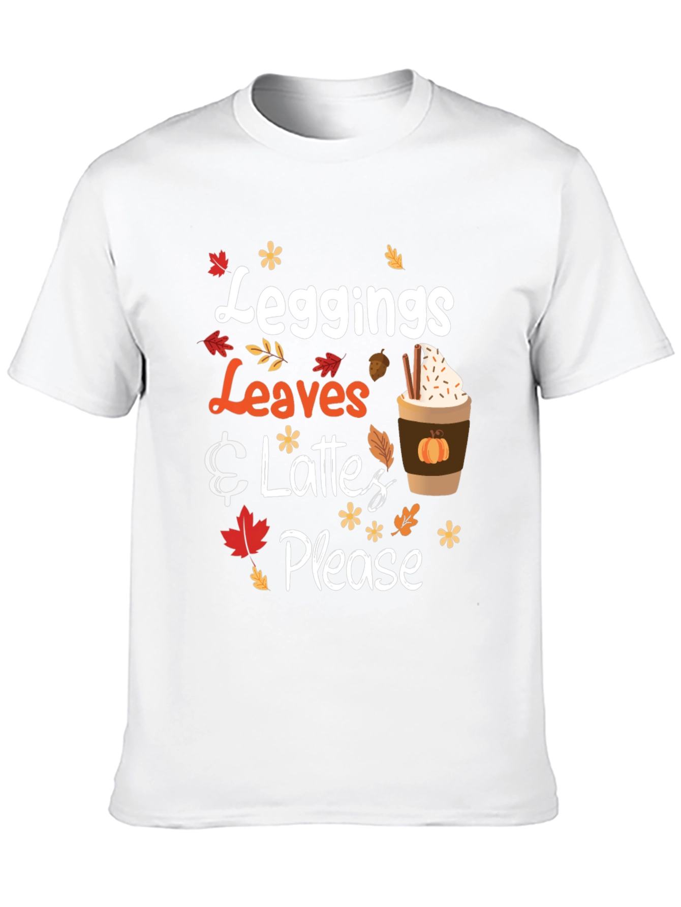 Fall Vibes T-Shirt - Leggings Leaves & Lattes Please