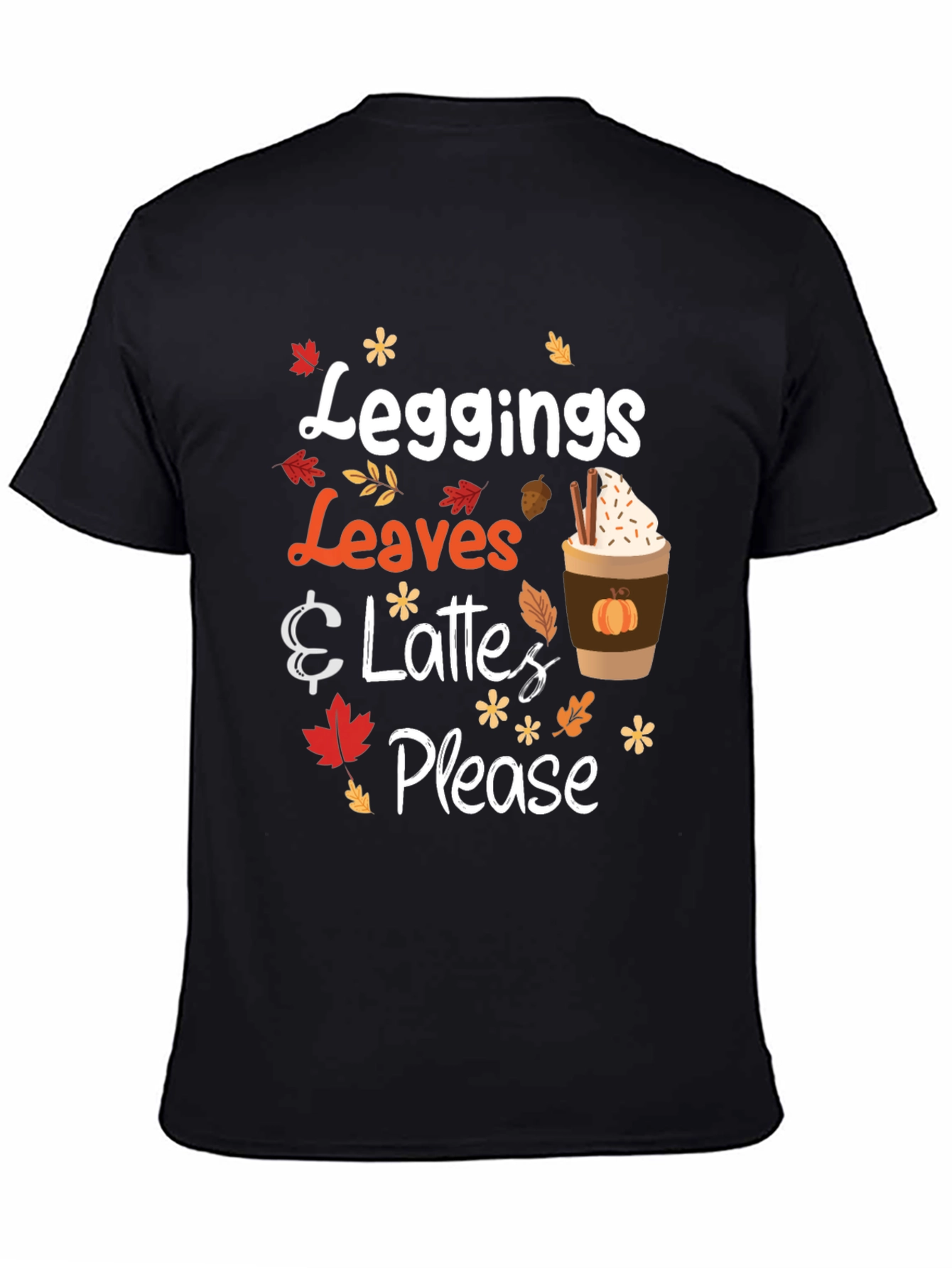 Fall Vibes T-Shirt - Leggings Leaves & Lattes Please