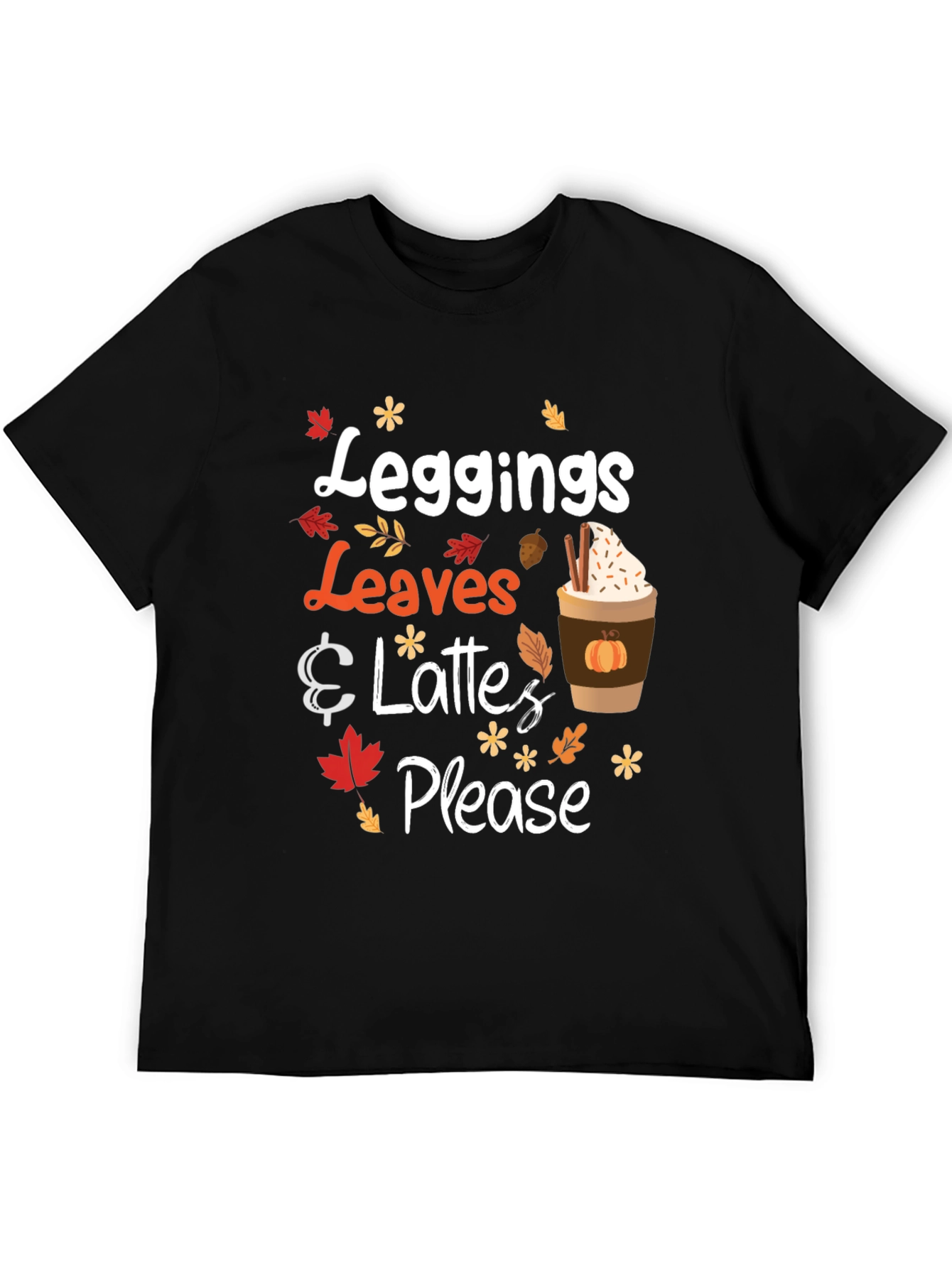 Fall Vibes T-Shirt - Leggings Leaves & Lattes Please