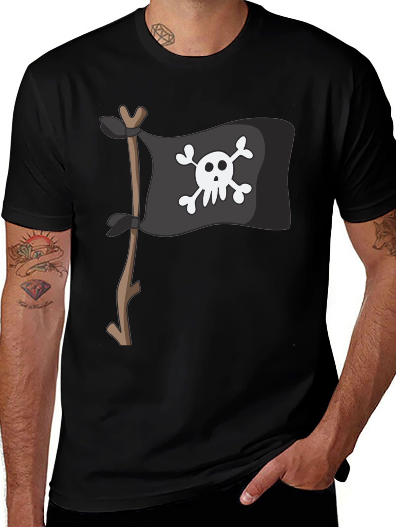 Pirate Flag Graphic T-Shirt - Skull & Crossbones
