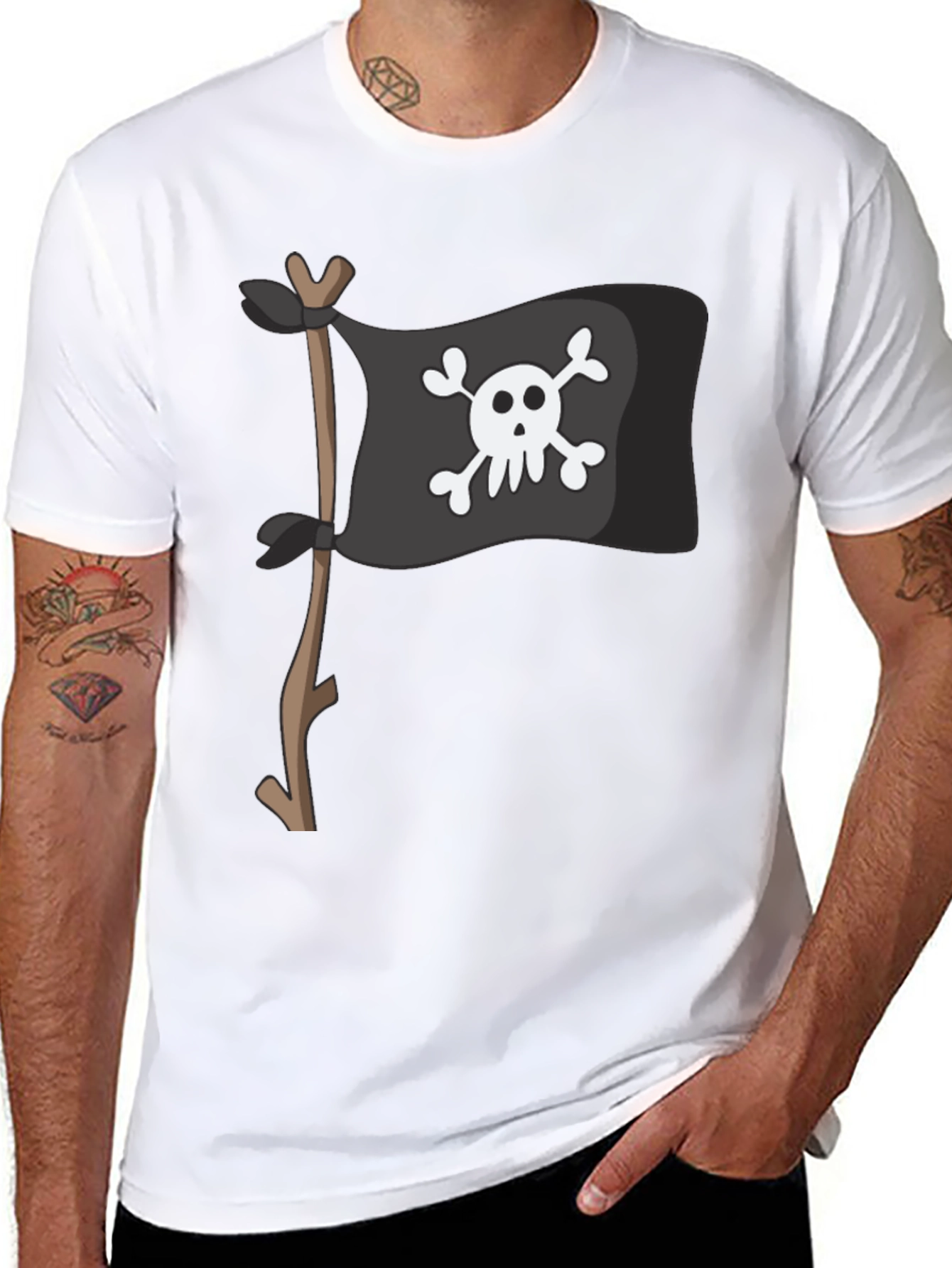 Pirate Flag Graphic T-Shirt - Skull & Crossbones