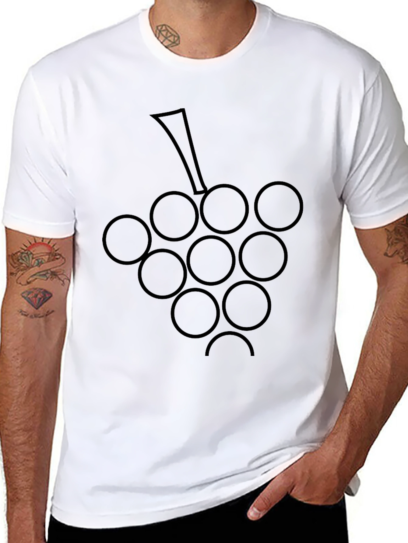 Grapes Graphic Tee - Black T-Shirt