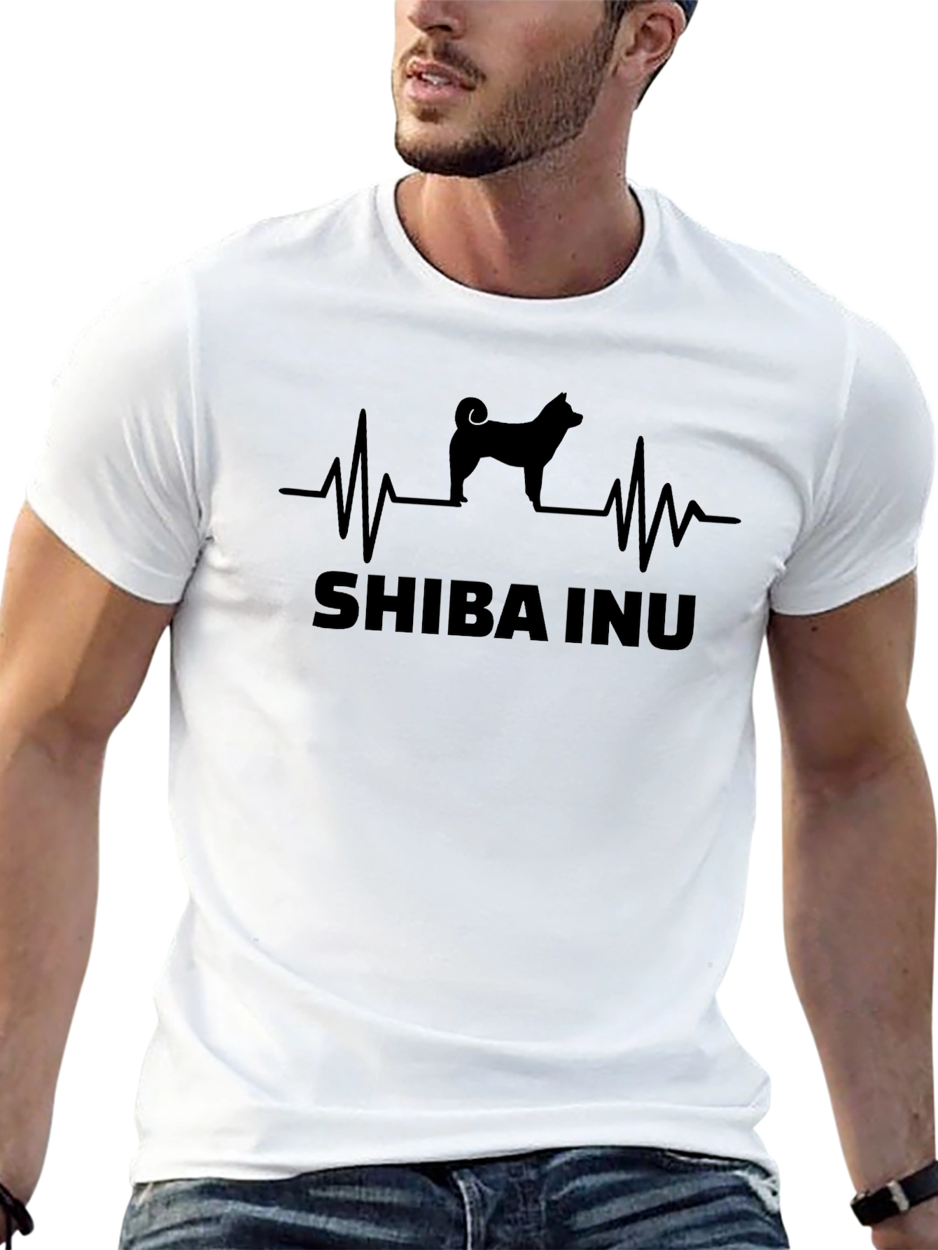 Shiba Inu Heartbeat T-Shirt - Dog Lover Tee