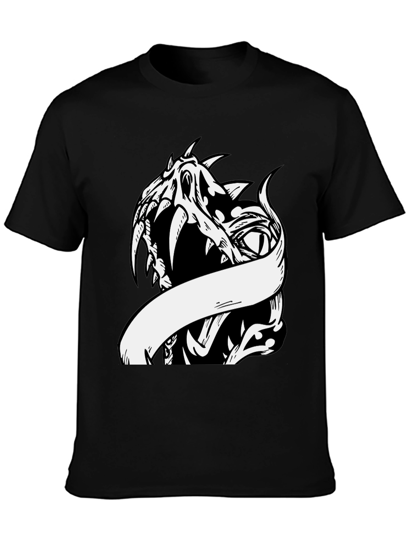 Edgy Dragon Graphic Print Tee
