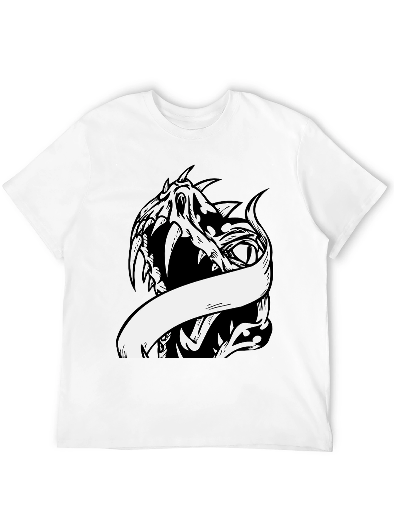 Edgy Dragon Graphic Print Tee