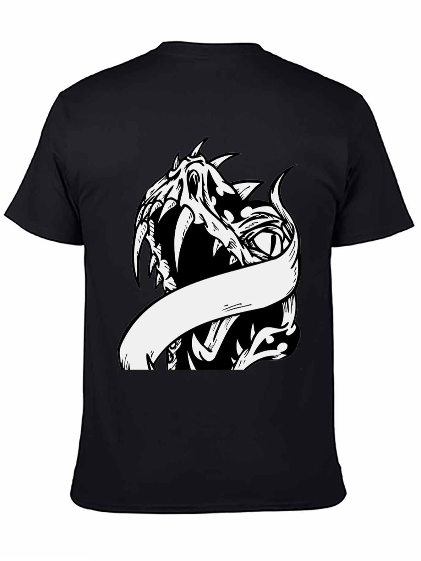 Edgy Dragon Graphic Print Tee