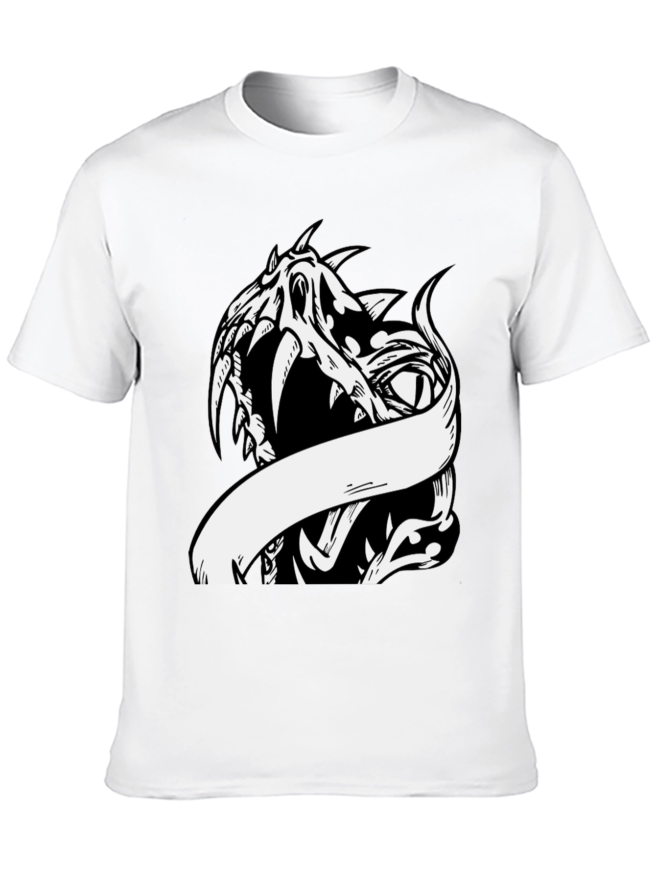 Edgy Dragon Graphic Print Tee
