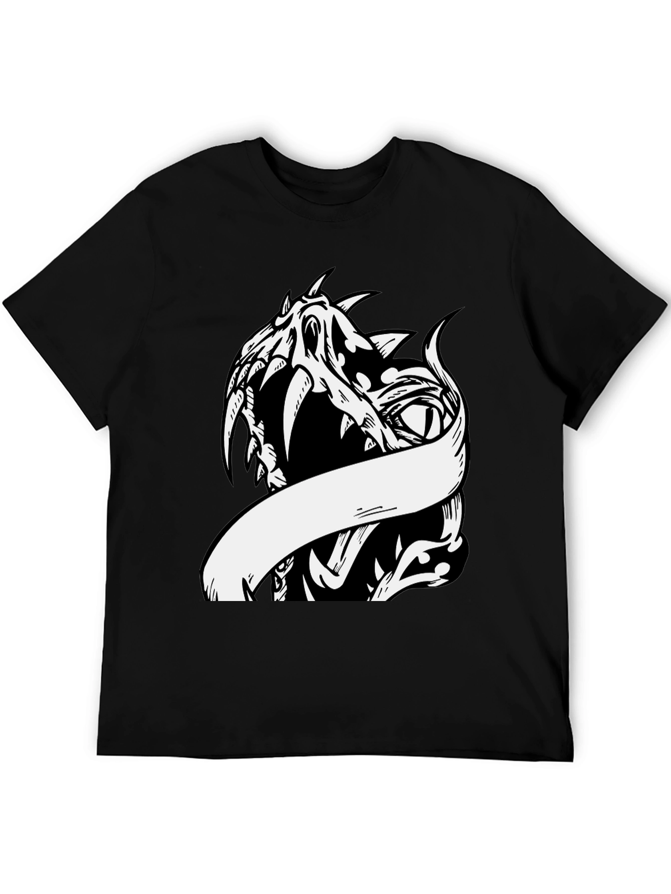 Edgy Dragon Graphic Print Tee