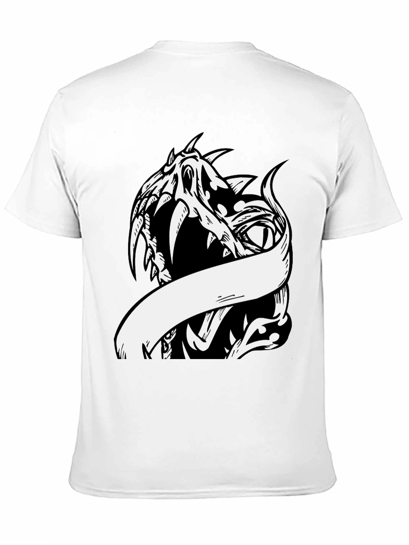 Edgy Dragon Graphic Print Tee