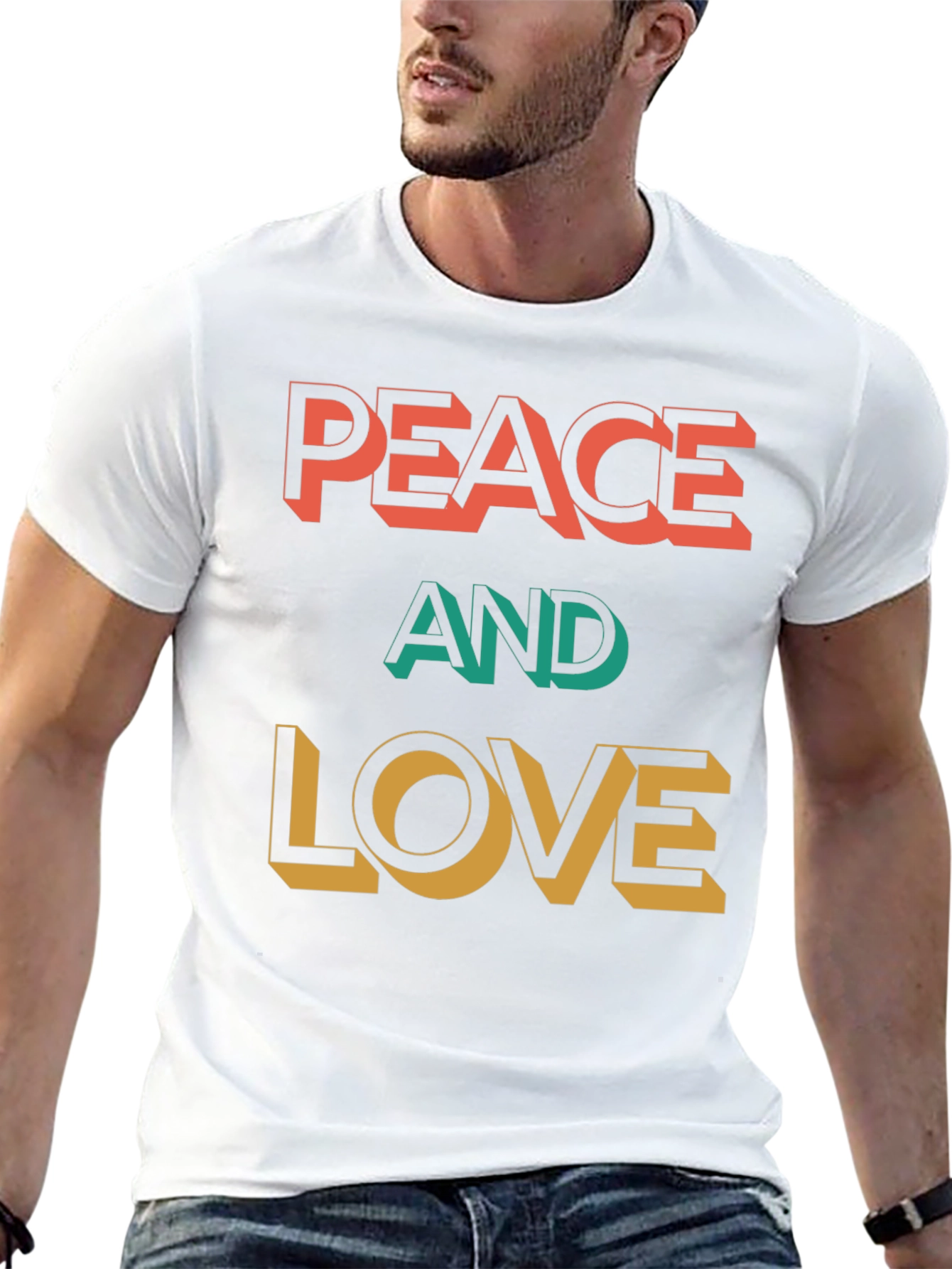 Peace and Love Graphic T-Shirt