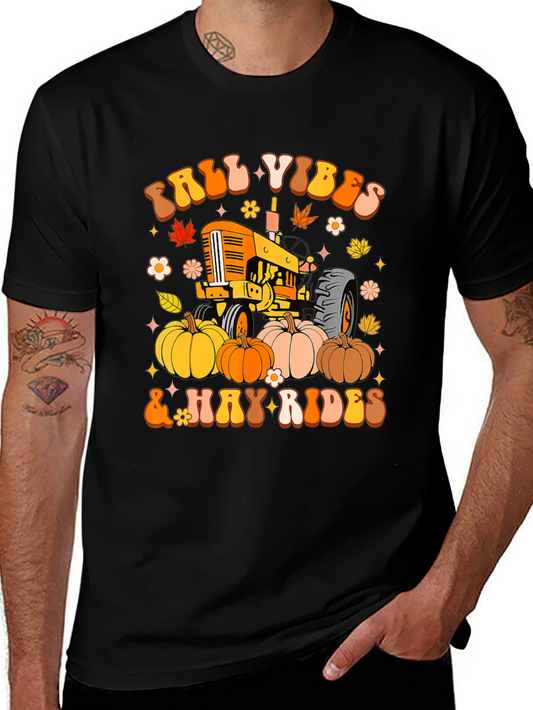 Fall Vibes & Hay Rides Graphic Tee