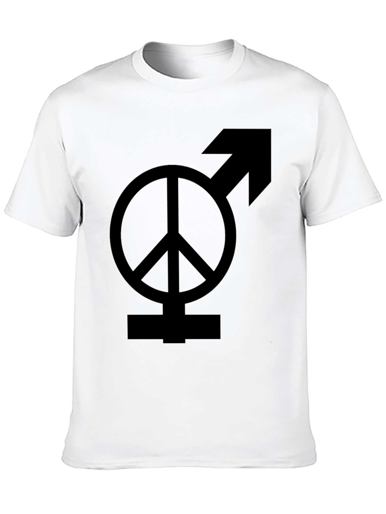 Peace & Male Symbol Black Graphic Tee