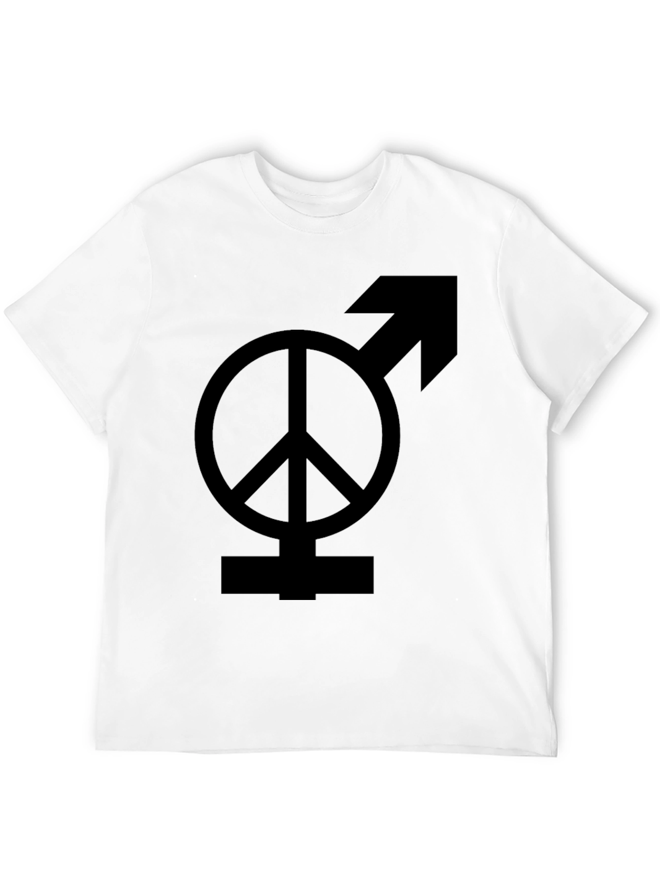 Peace & Male Symbol Black Graphic Tee