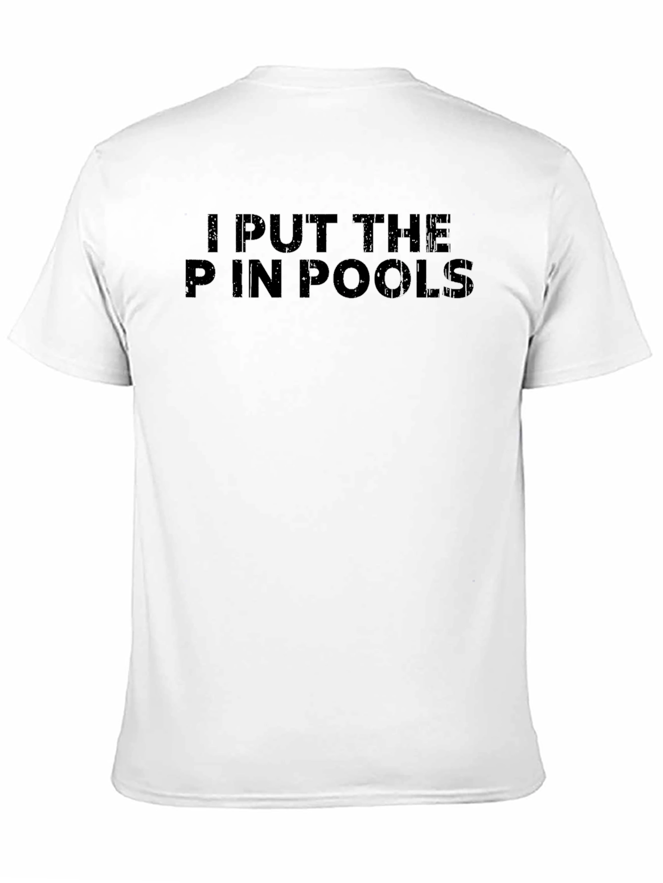 I Put The P In Pools Black Graphic Tee