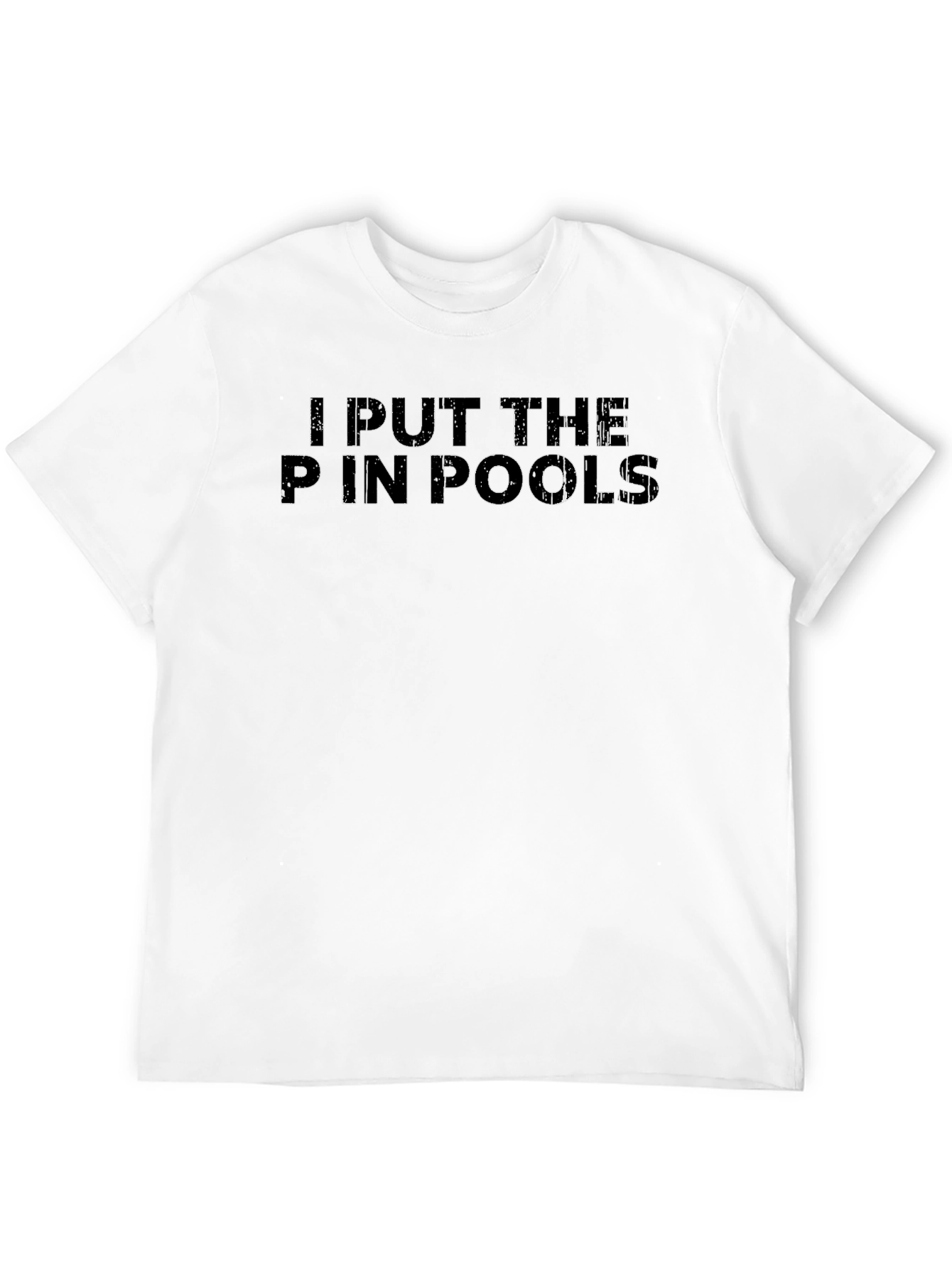 I Put The P In Pools Black Graphic Tee