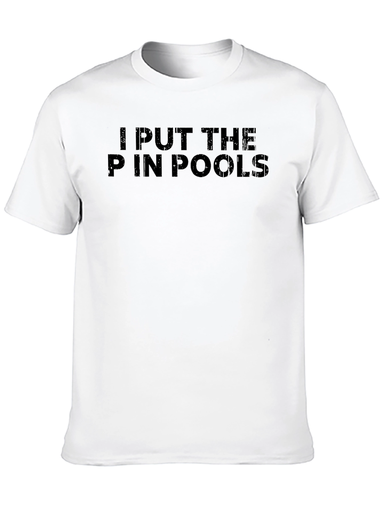 I Put The P In Pools Black Graphic Tee
