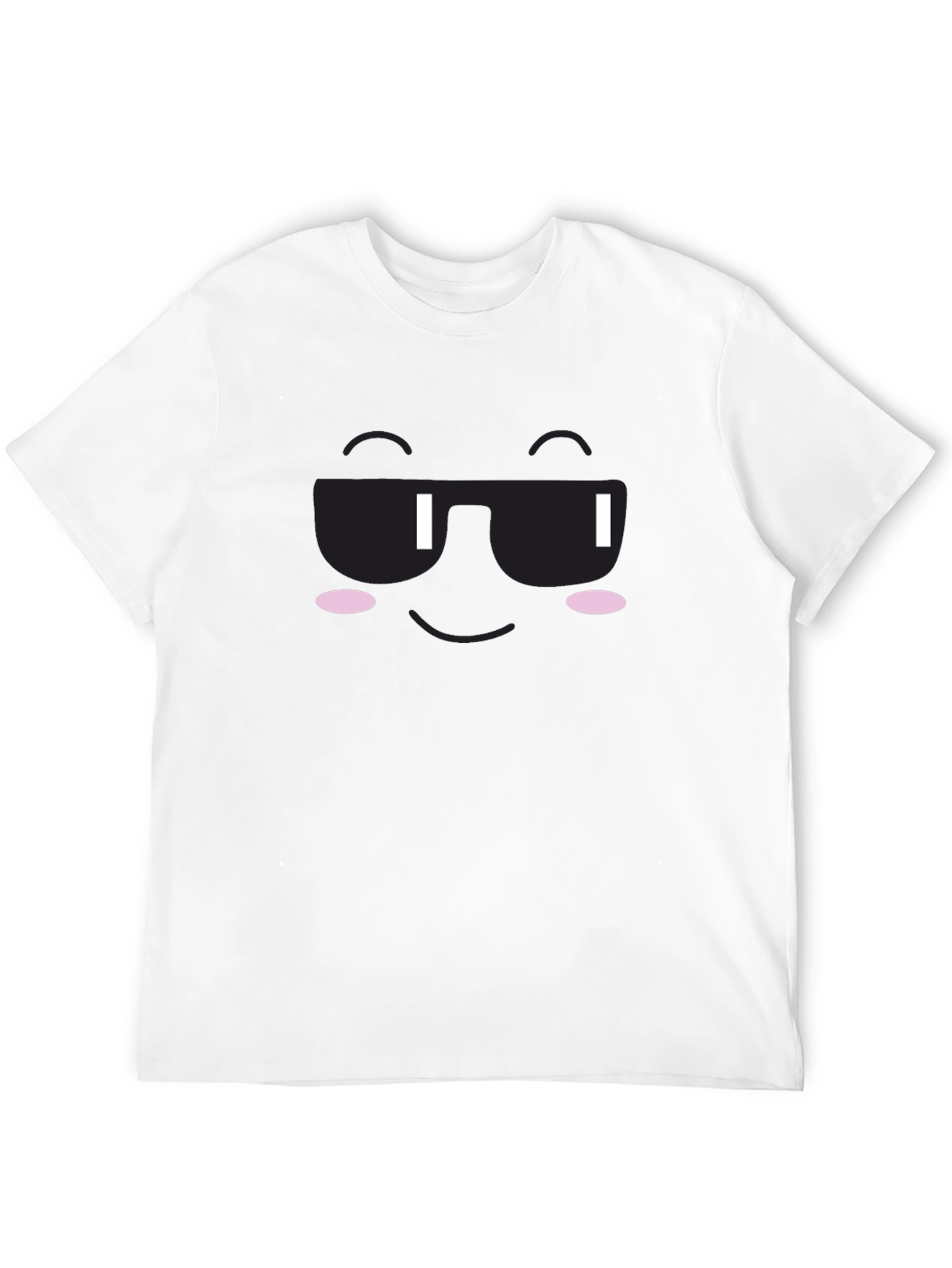 Cool Face Graphic Tee - Black Cotton T-Shirt