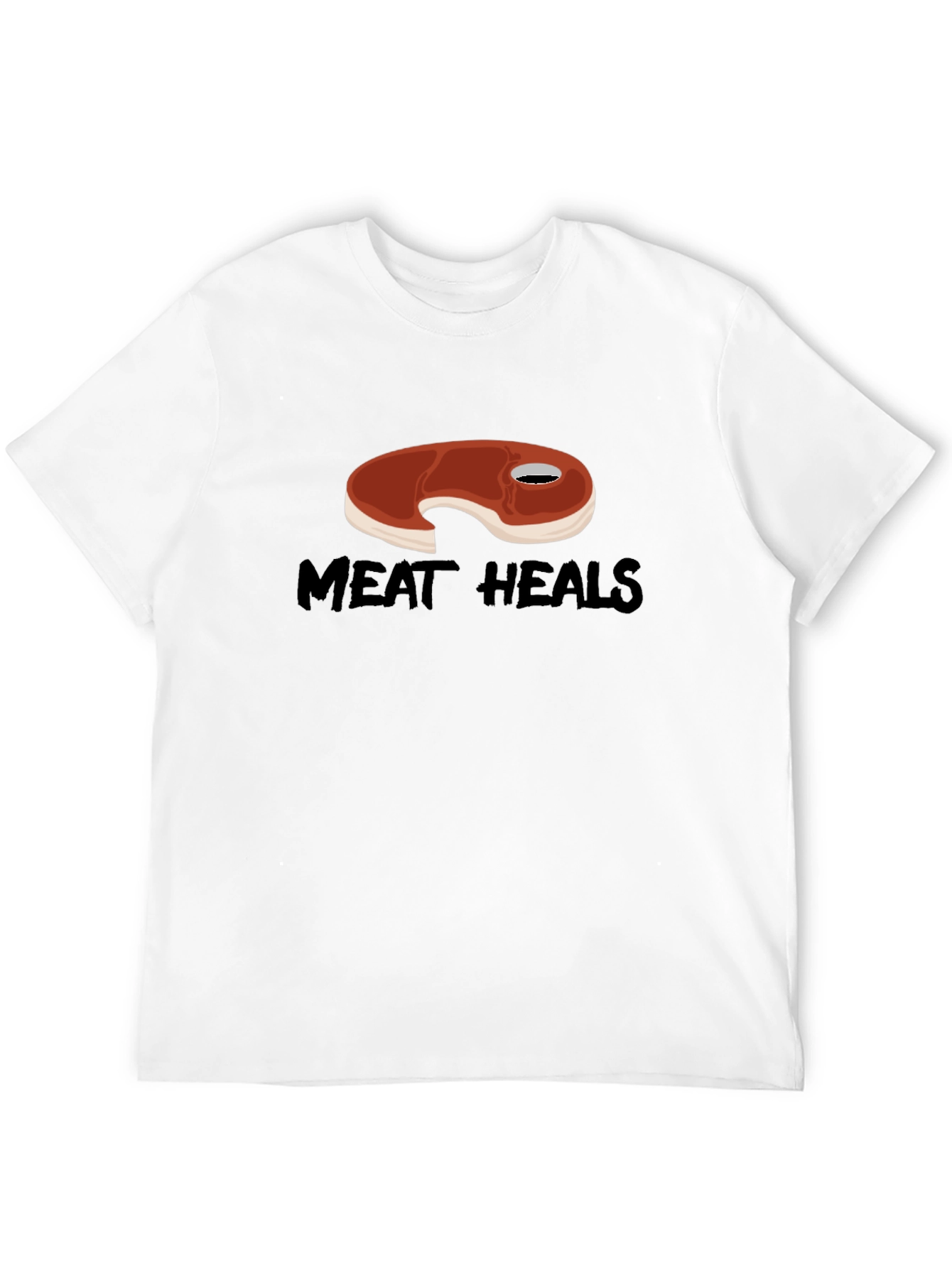 Meat Heals T-Shirt - Funny Foodie Graphic Tee